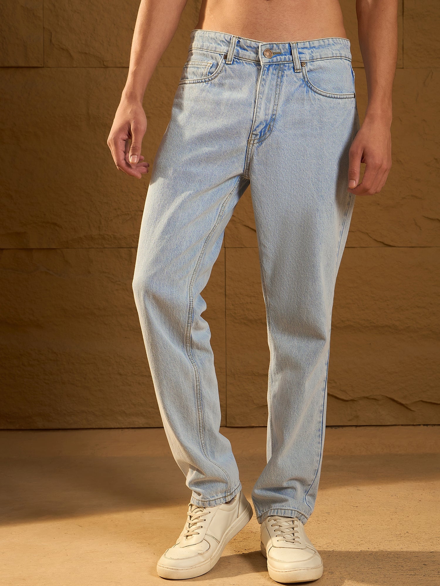 Light Blue: Korean Baggy Jeans