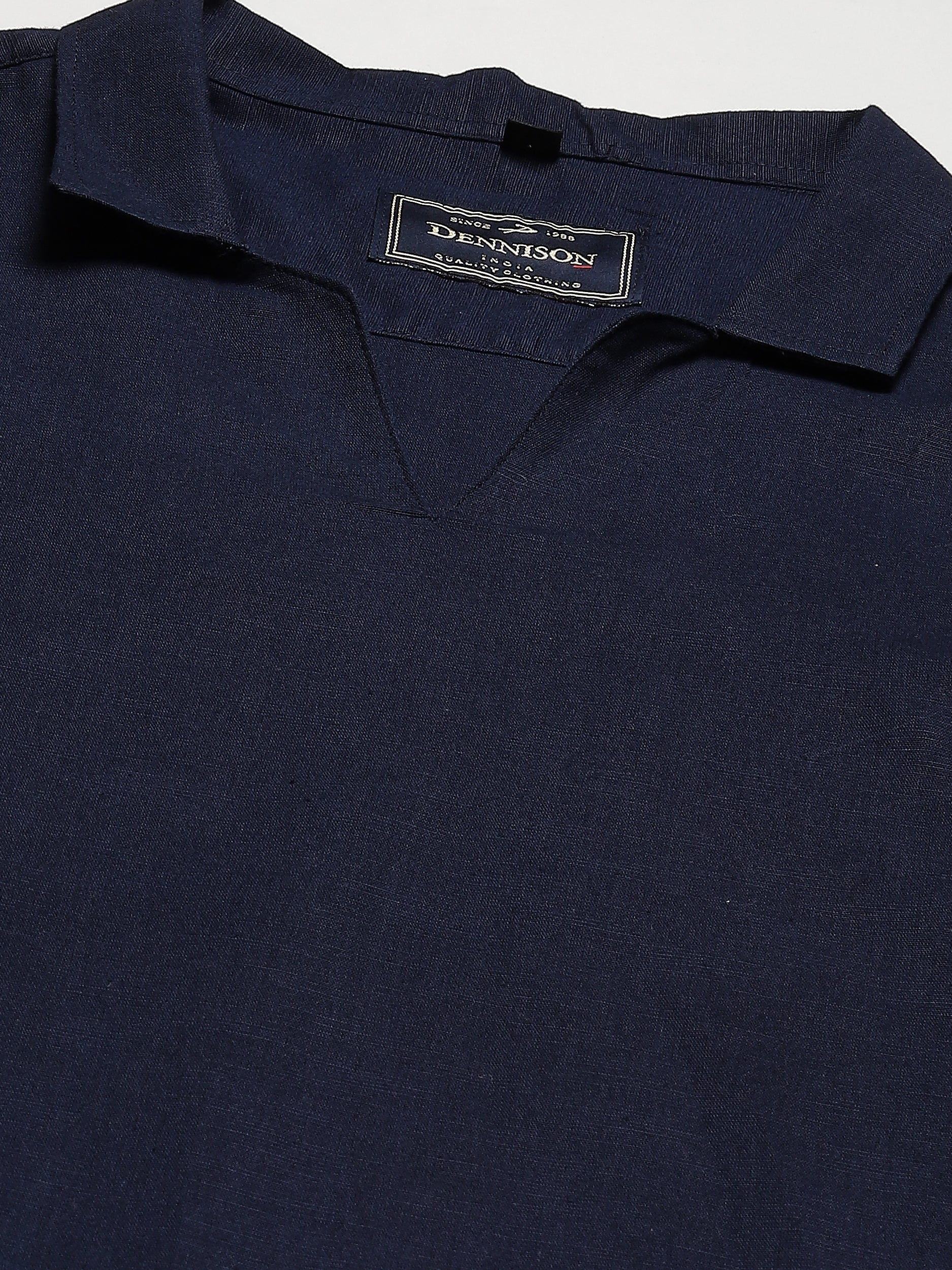 Men Navy Blue Comfort Fit Kurta