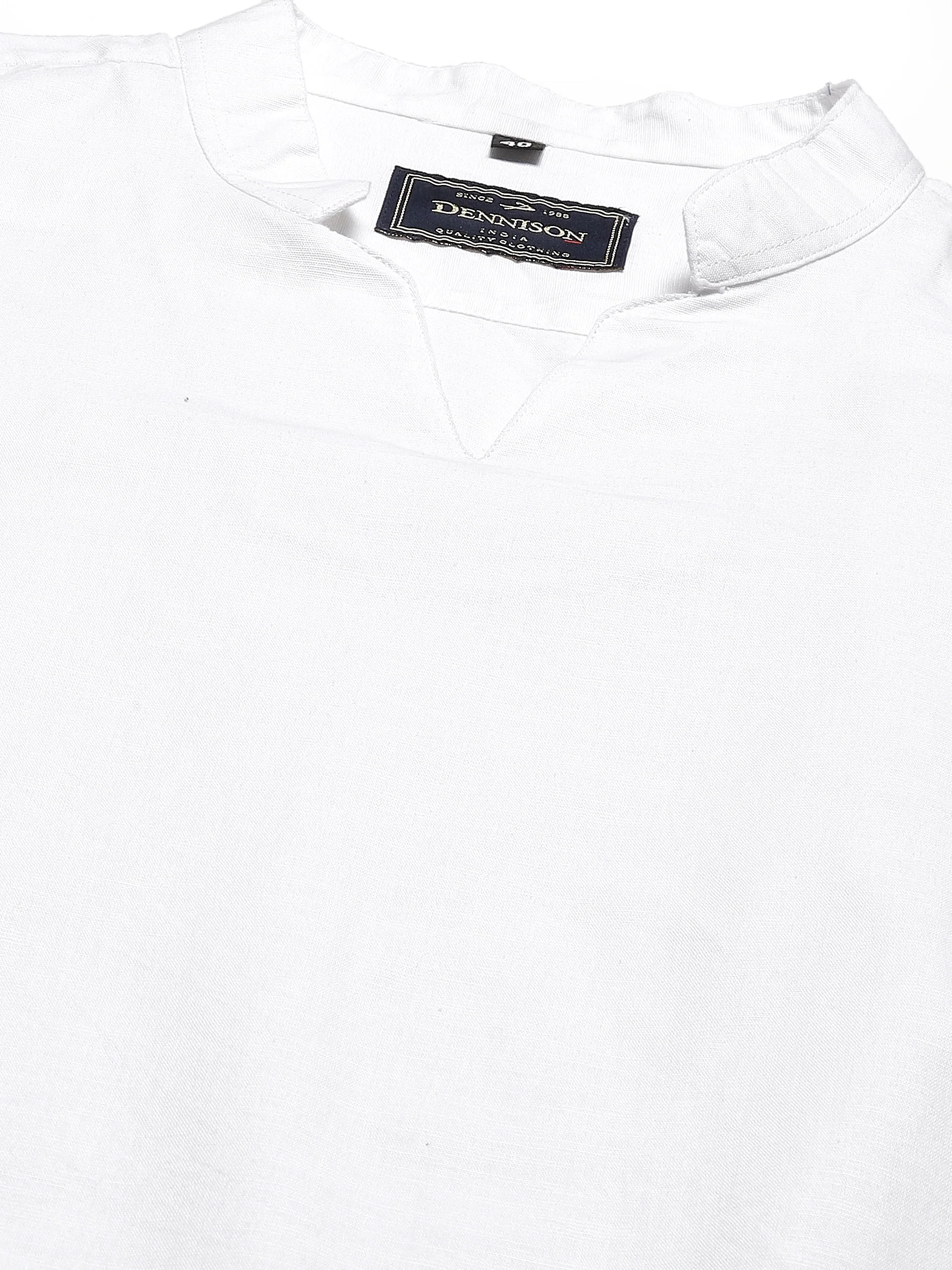 Men White Comfort Fit Kurta