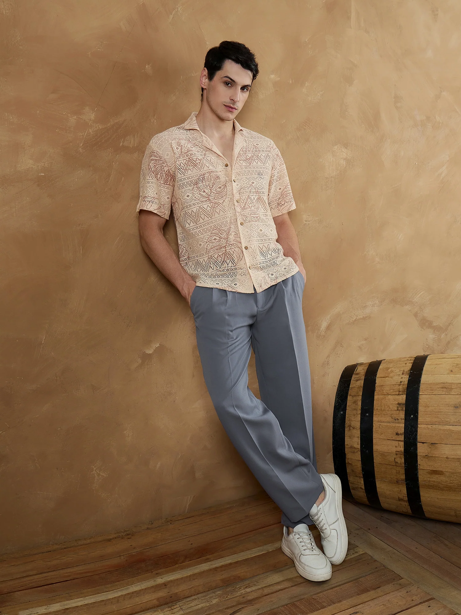 Steel Blue: Korean Baggy Fit Trouser