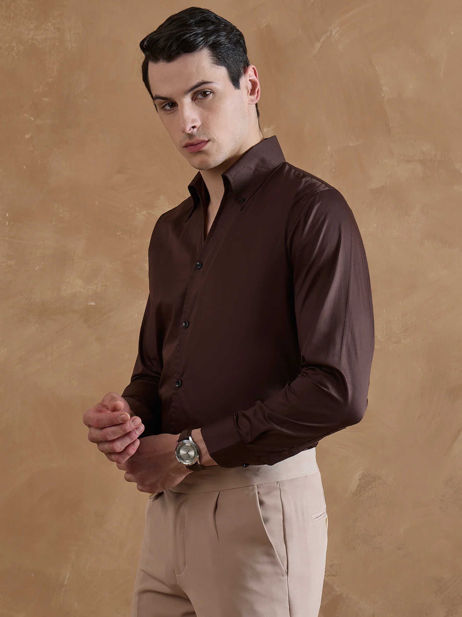 Brown: Cooper Collar Shirt