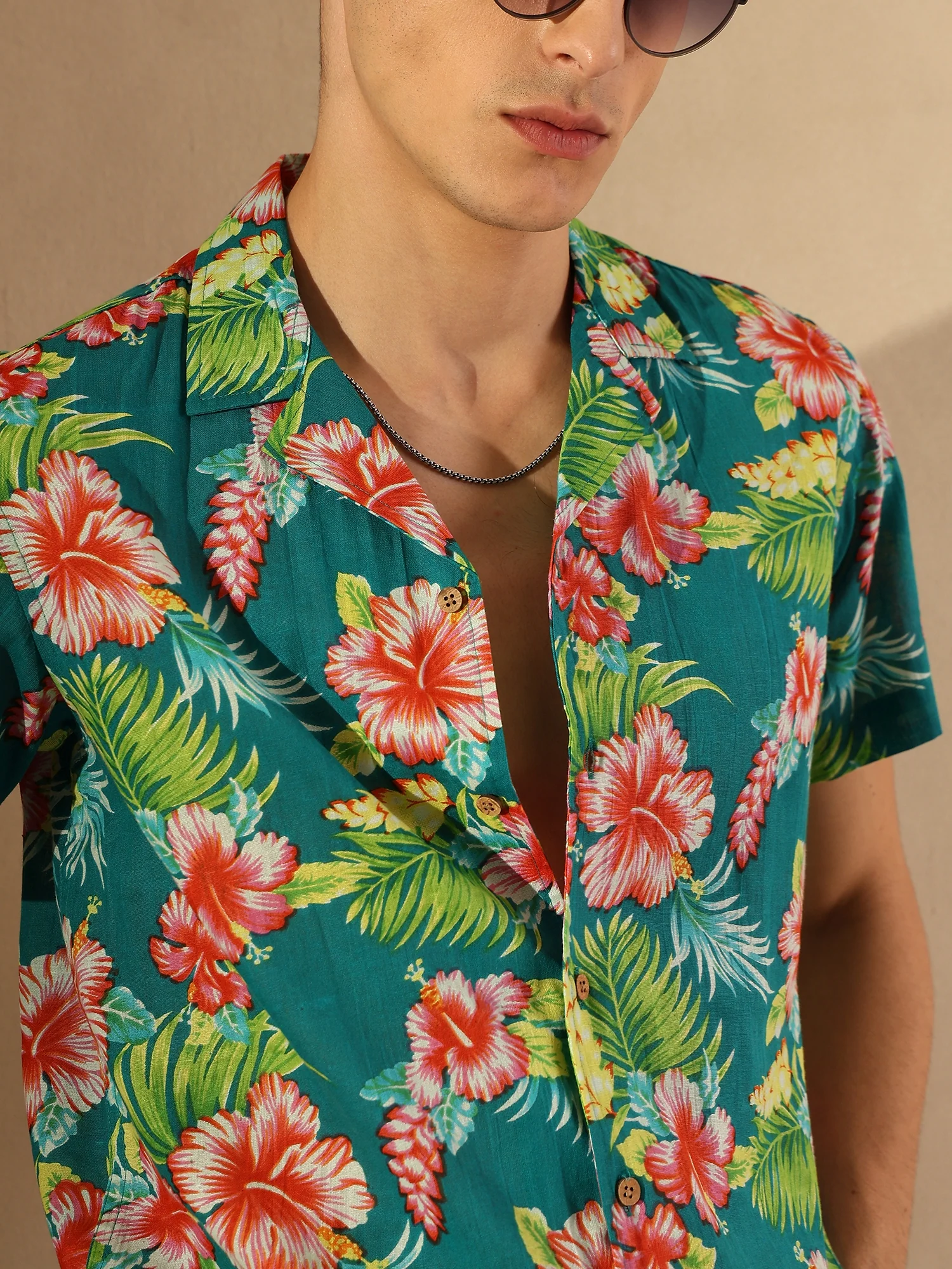Green: Half Sleeves Block Printed Shirt