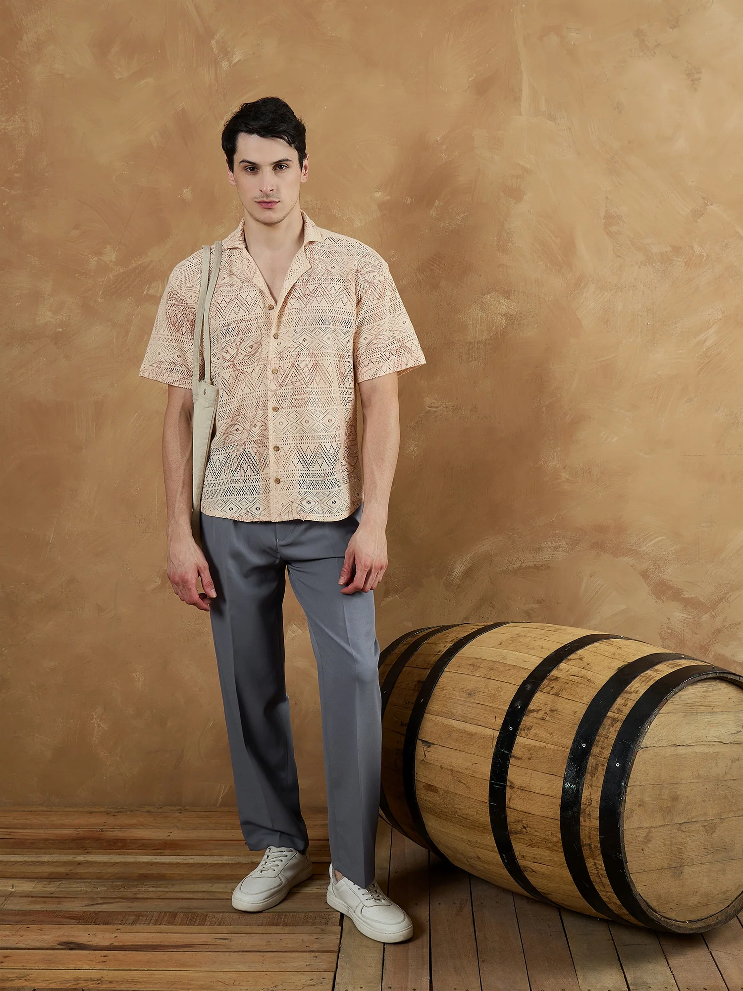 Steel Blue: Korean Baggy Fit Trouser