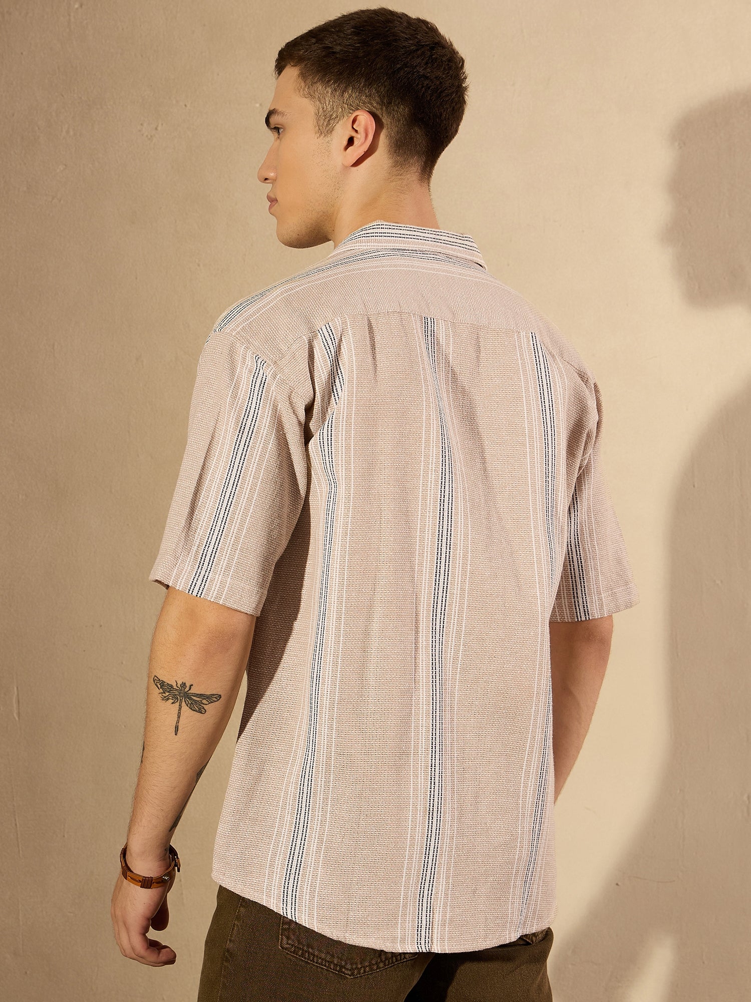 Aspect Striped Oversized Cotton Shirt