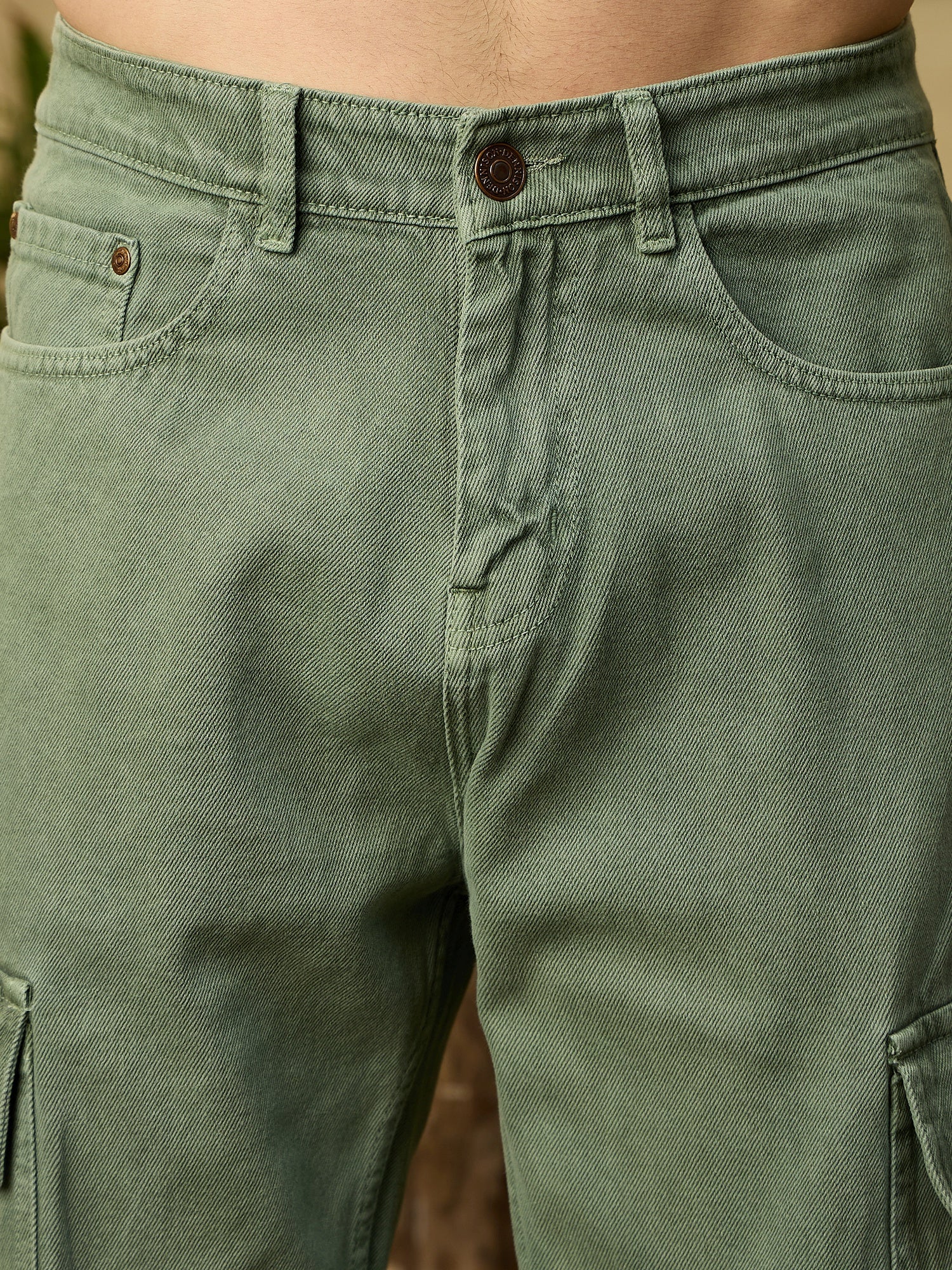 Mint Green: Korean Baggy Cargo Jeans