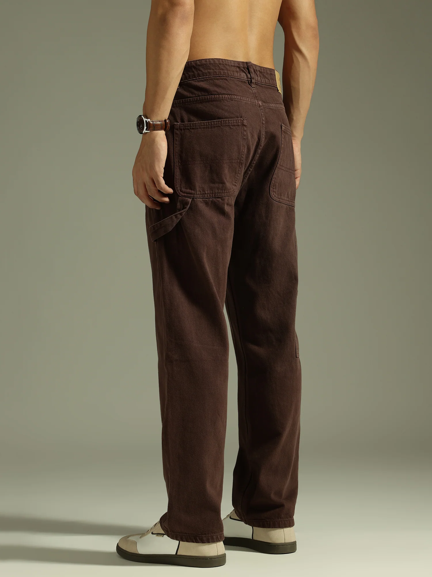 Brown: Baggy Fit Carpenter Jeans
