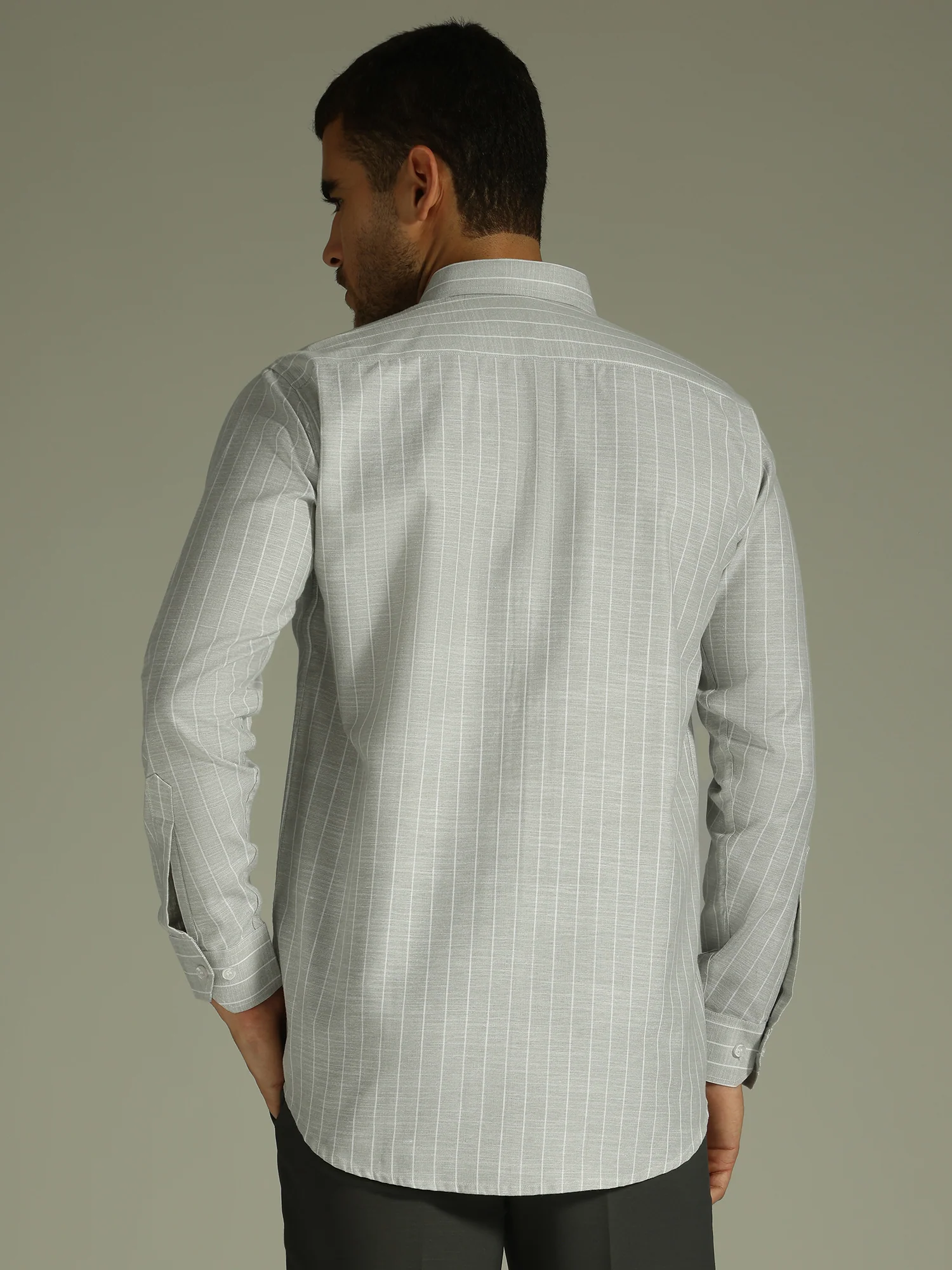 Mint Green & White: Vertical Stripes Formal Shirt