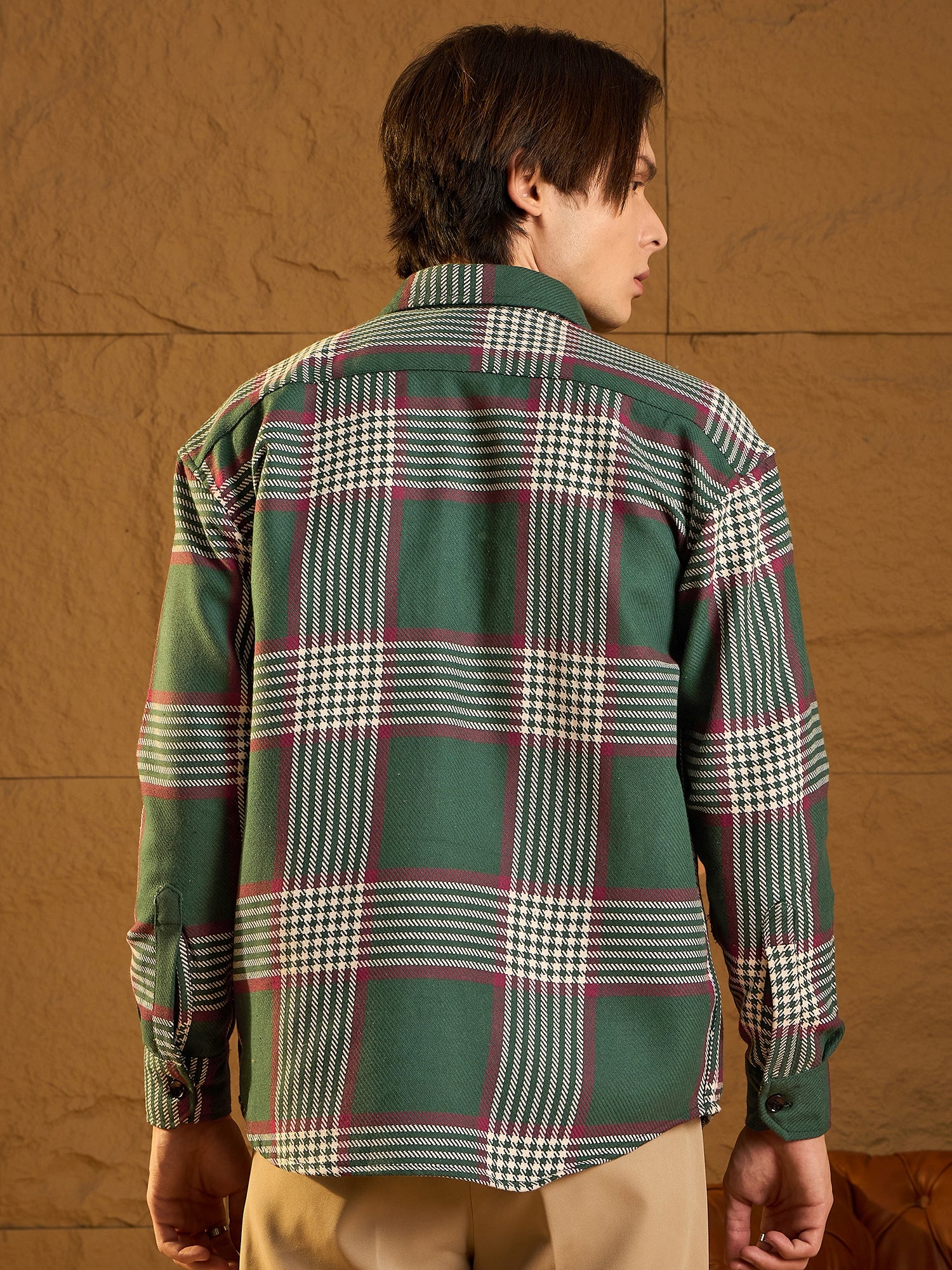 Green Cotton Oversized Shacket