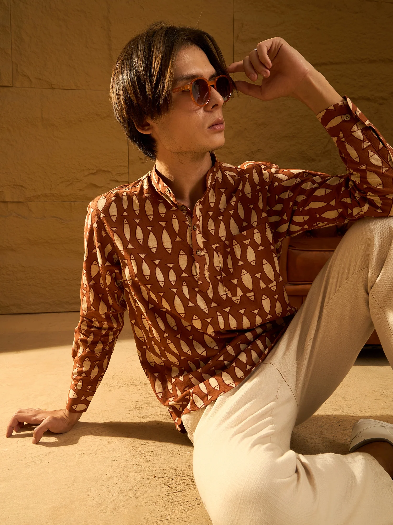 Block Printed Short Casual Kurta