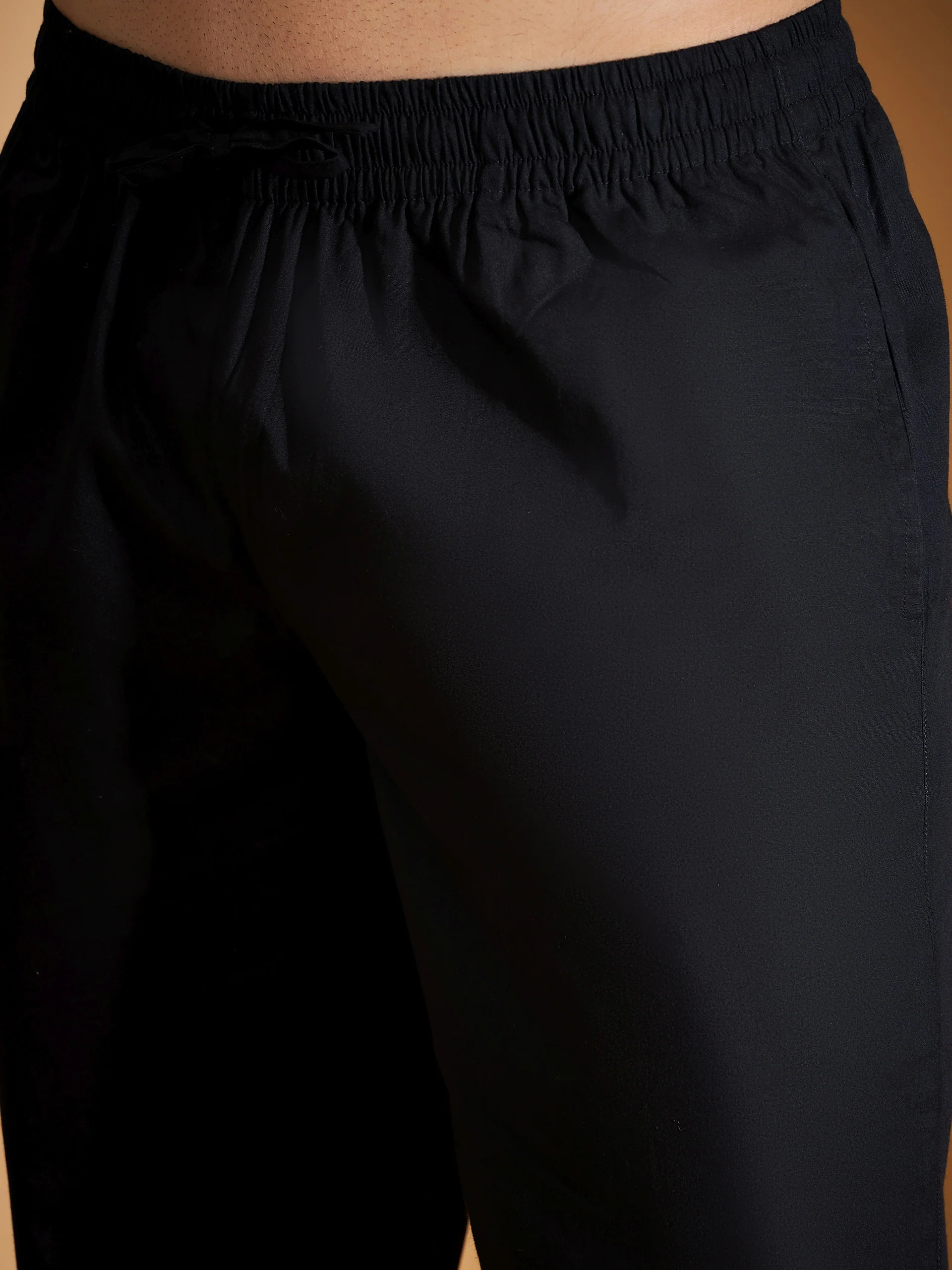 DENNISON Men Black Coord Set | Solid Shirt With Straight Fit Pant