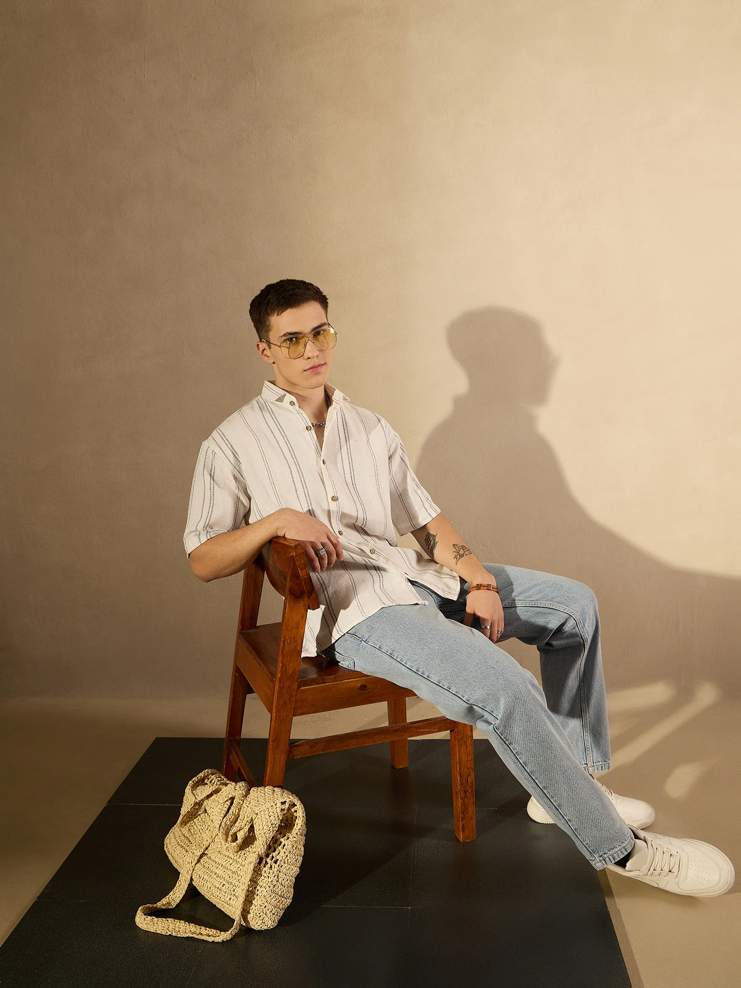 Light Blue Faded: Korean Baggy Jeans