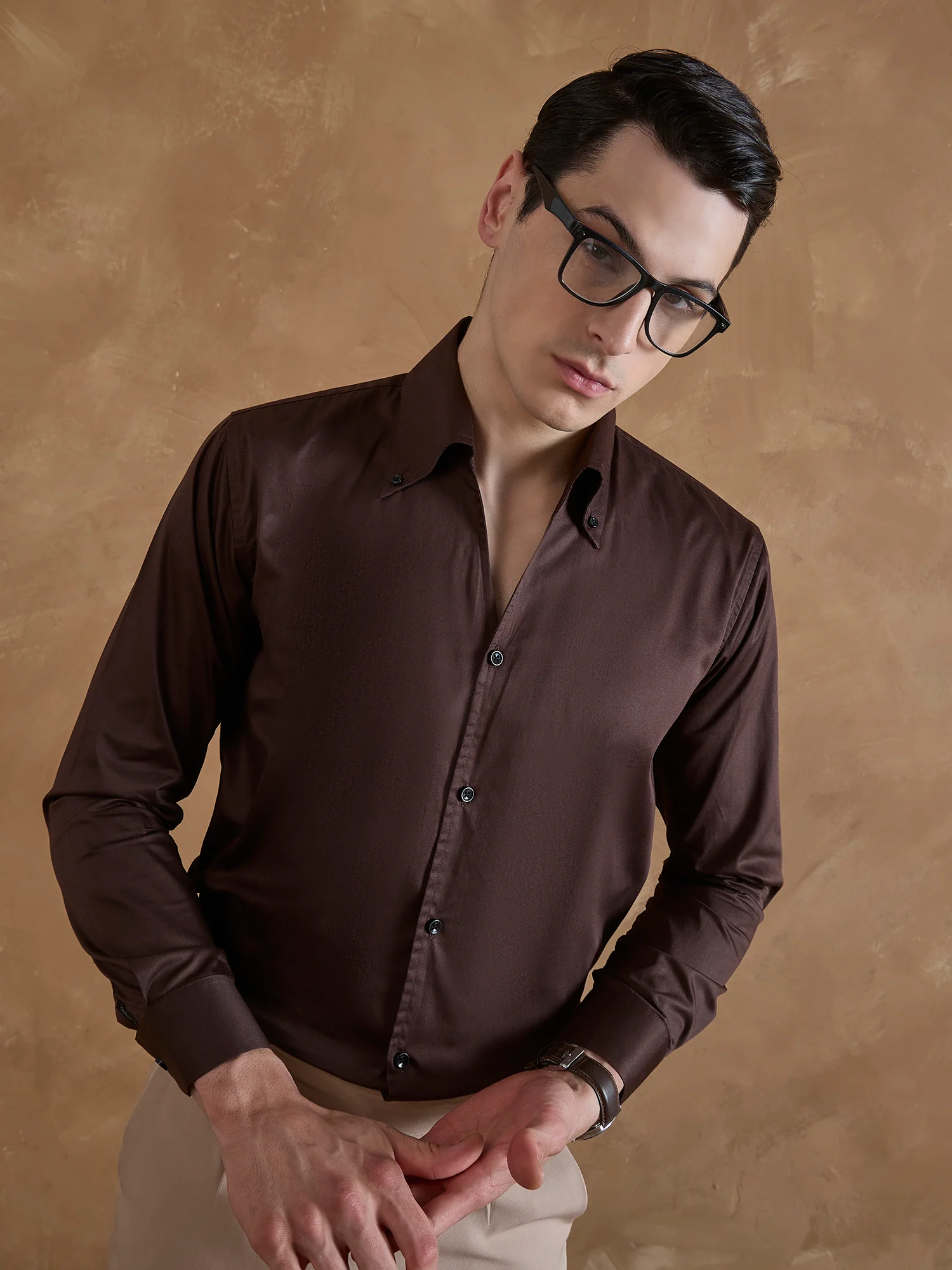 Brown: Cooper Collar Shirt