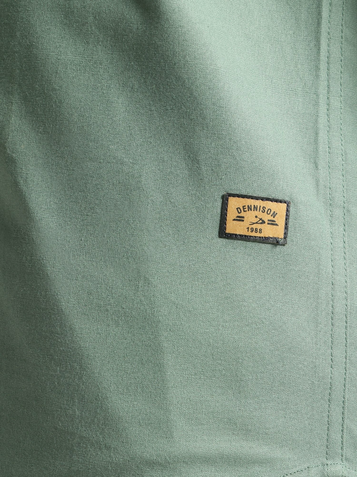 Olive Green: Spread Collar Casual Shirt