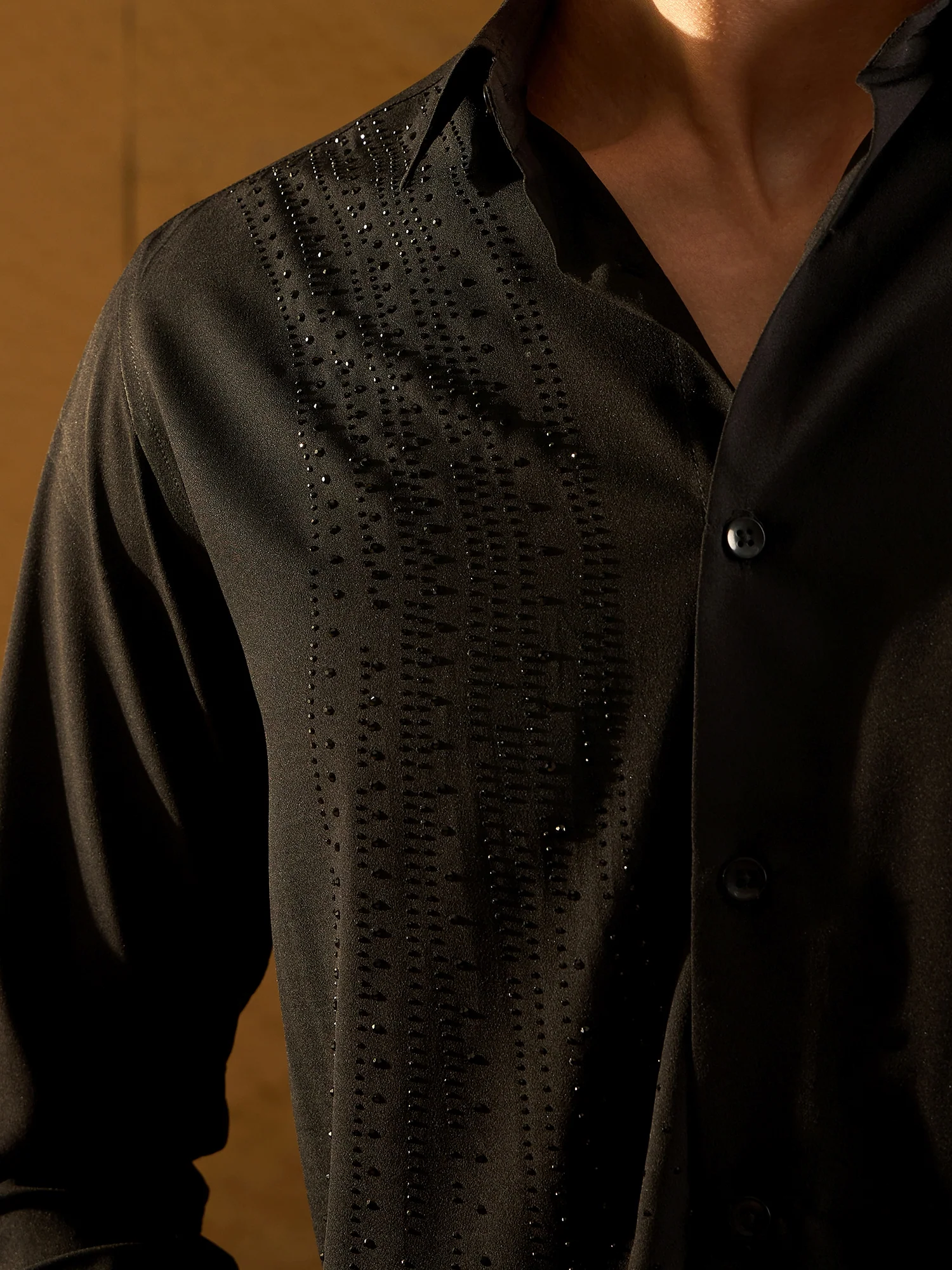 Black: Full Sleeves Partywear Shirt