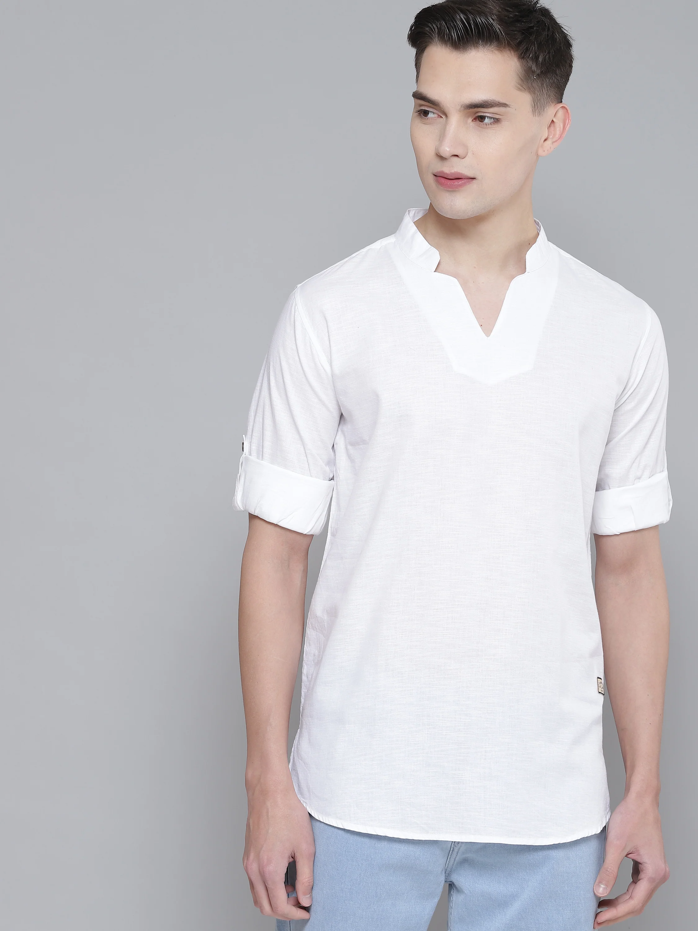 Men White Comfort Fit Kurta