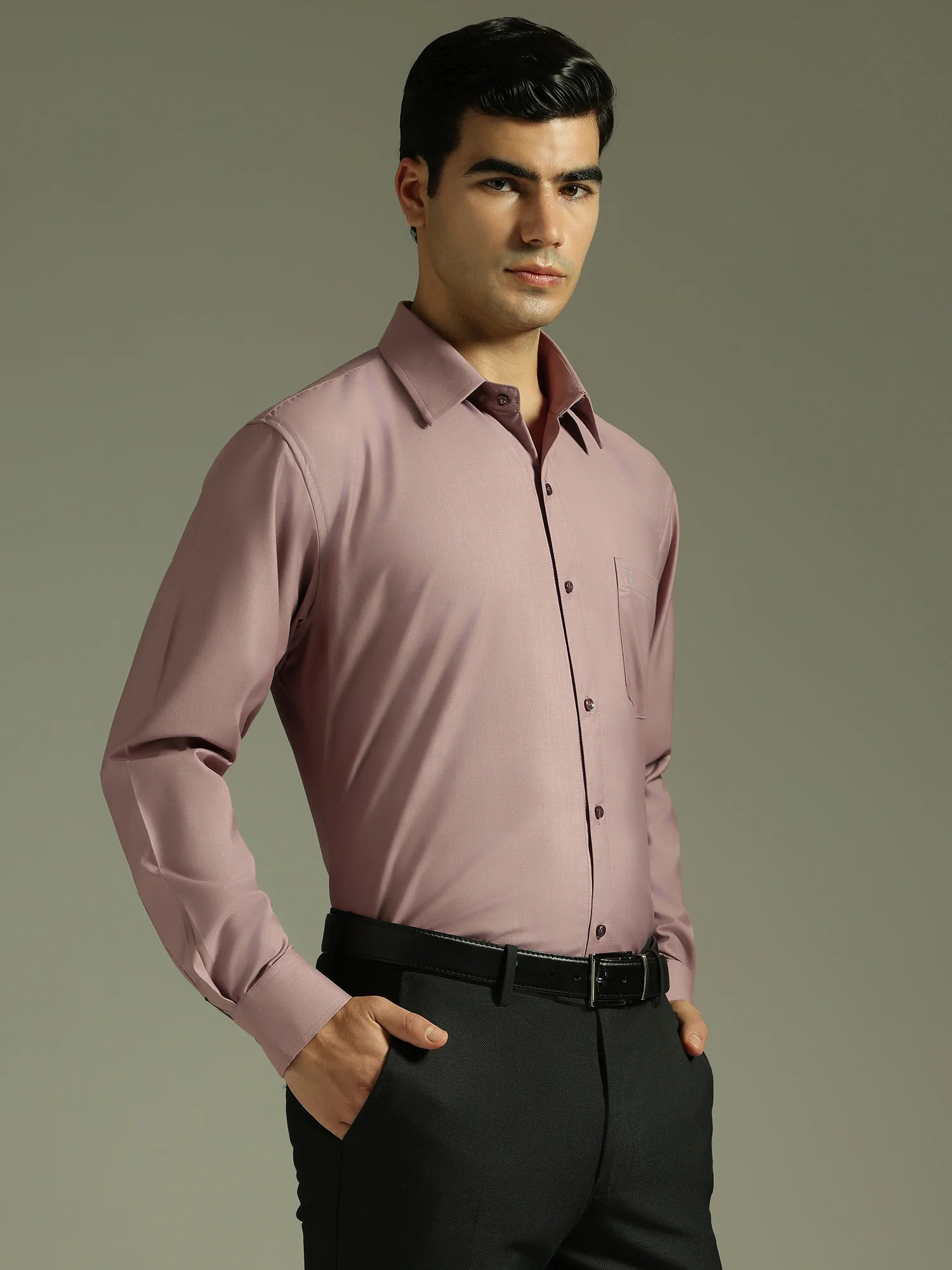 Dusty Pink: Spread Collar Shirt