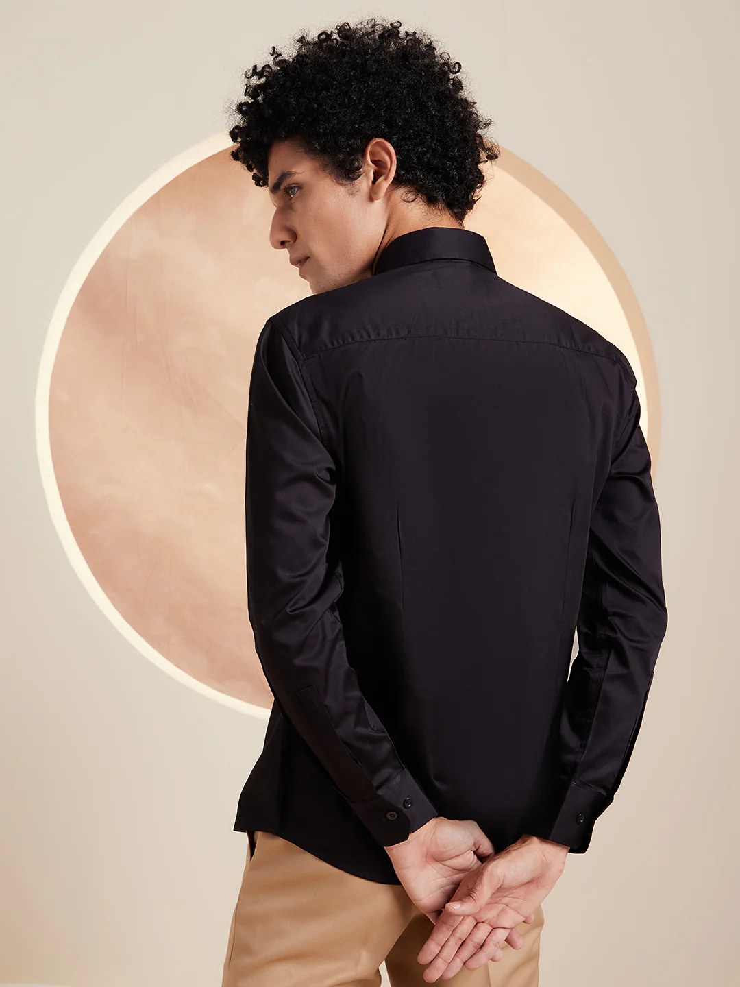 Black: Full Sleeves Clubwear Shirt