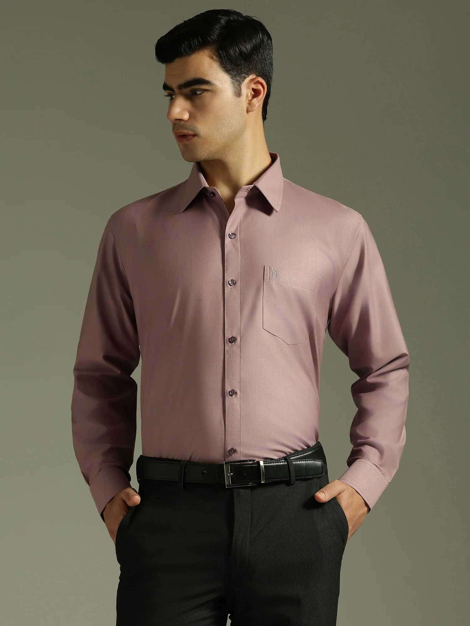 Dusty Pink: Spread Collar Shirt