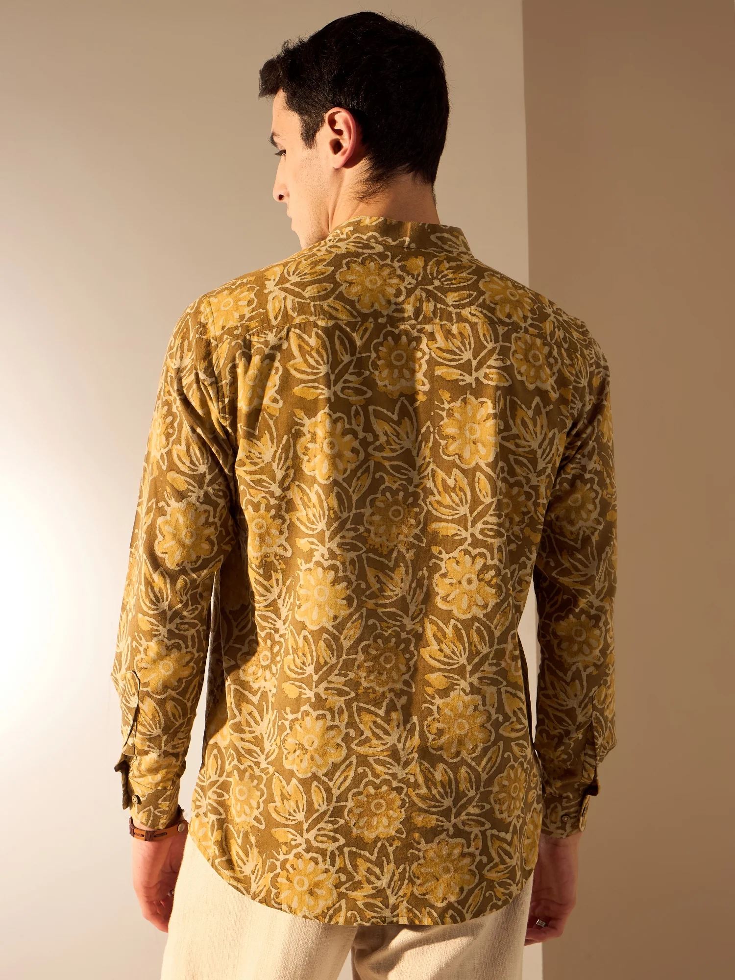 Brown: Hand Block Sustainable Short Kurta