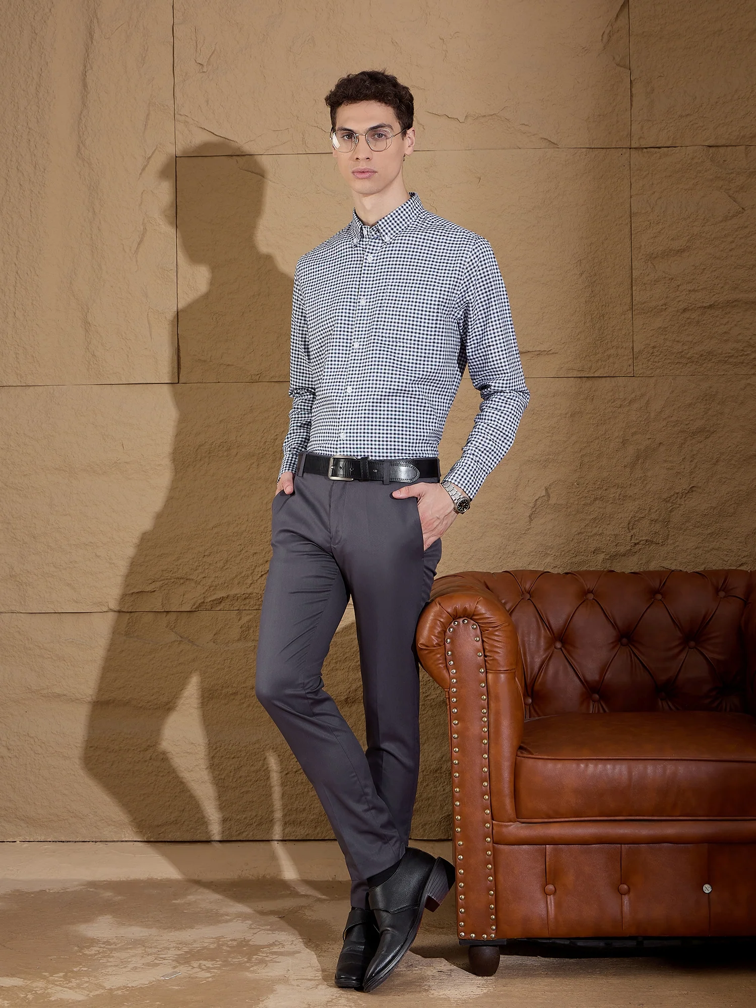 Autofit Flexi Waist Tapered Fit Casual Trouser