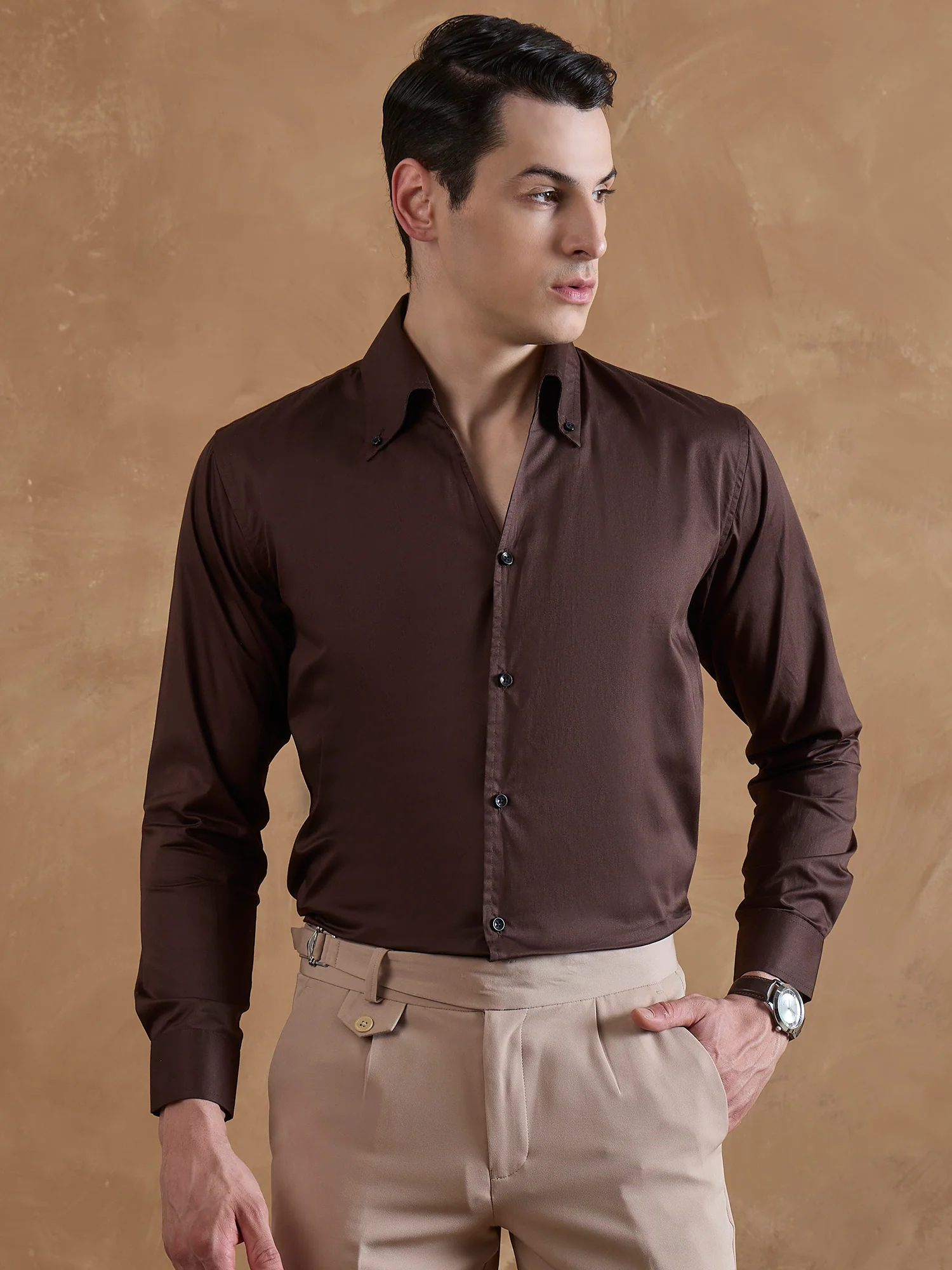 Brown: Cooper Collar Shirt