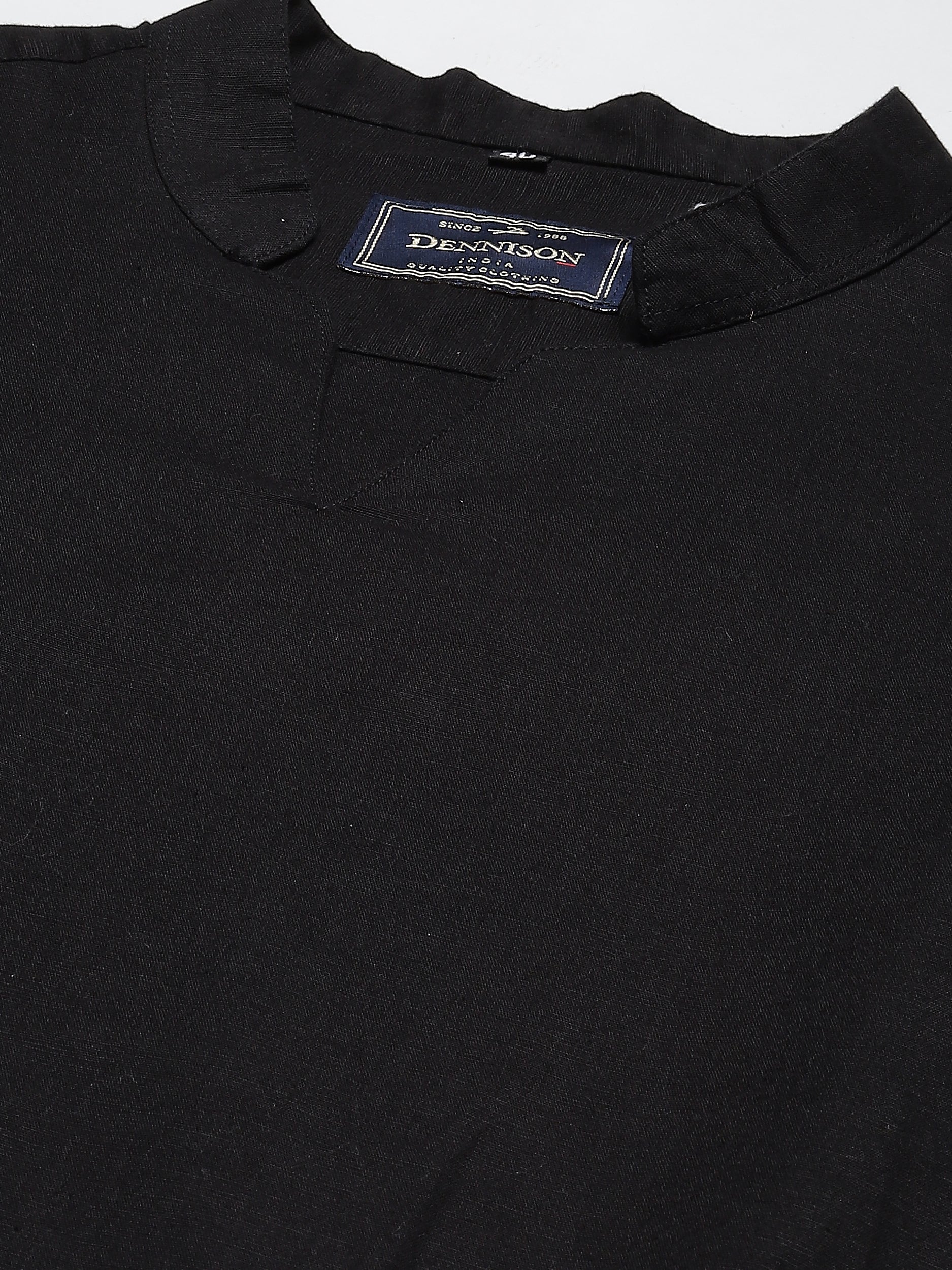 Men Black Comfort Fit Kurta