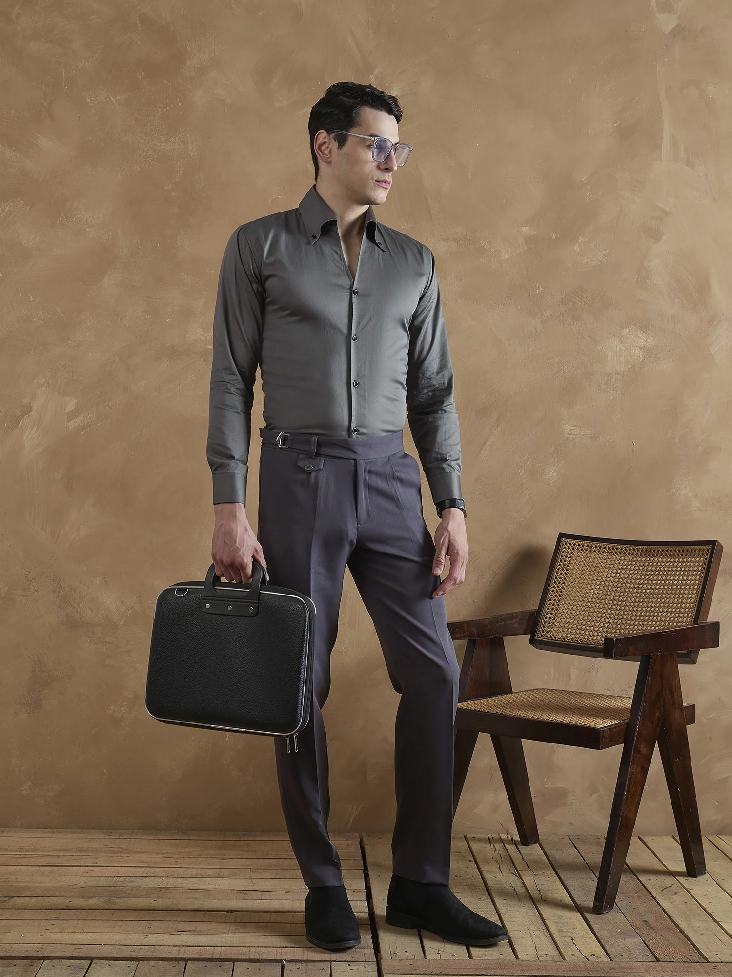 Dark Grey: Cooper Collar Shirt