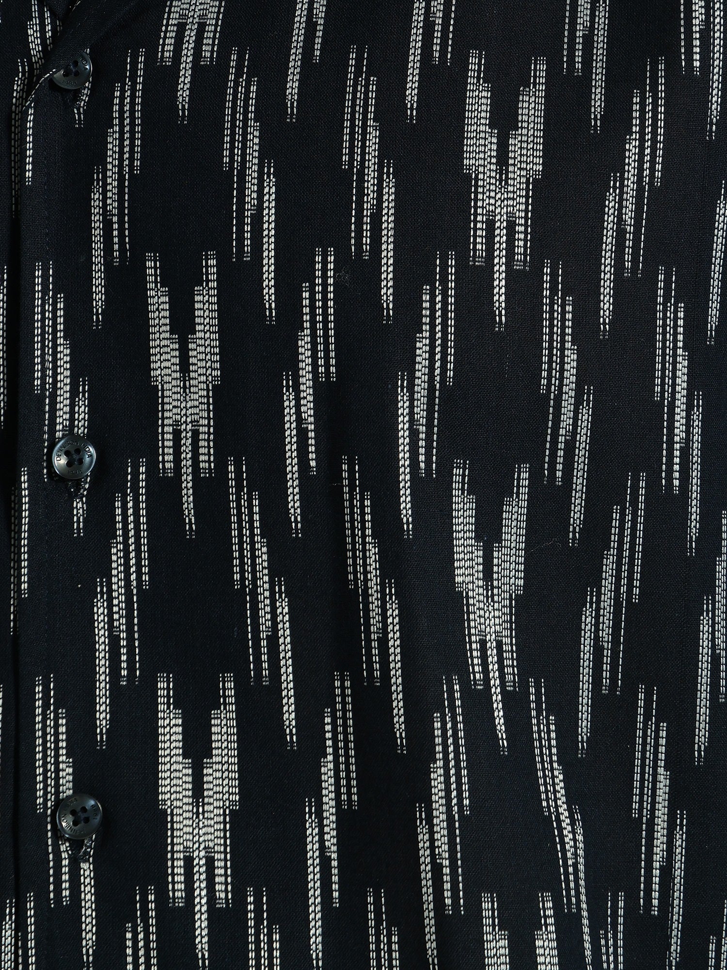 Blue: Ikat Embroidered Oversized Casual Shirt