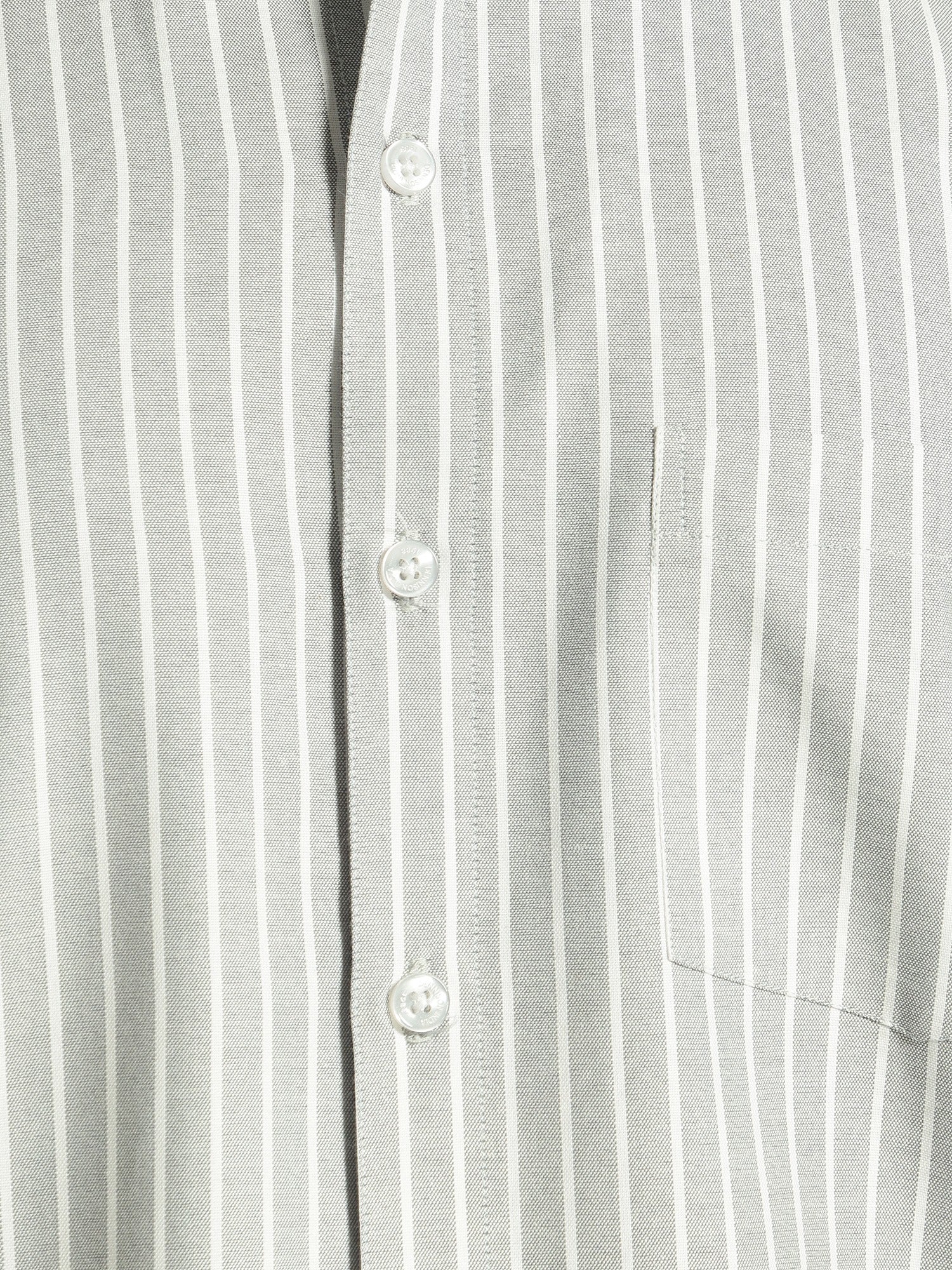 Grey & White: Vertical Stripes Formal Shirt