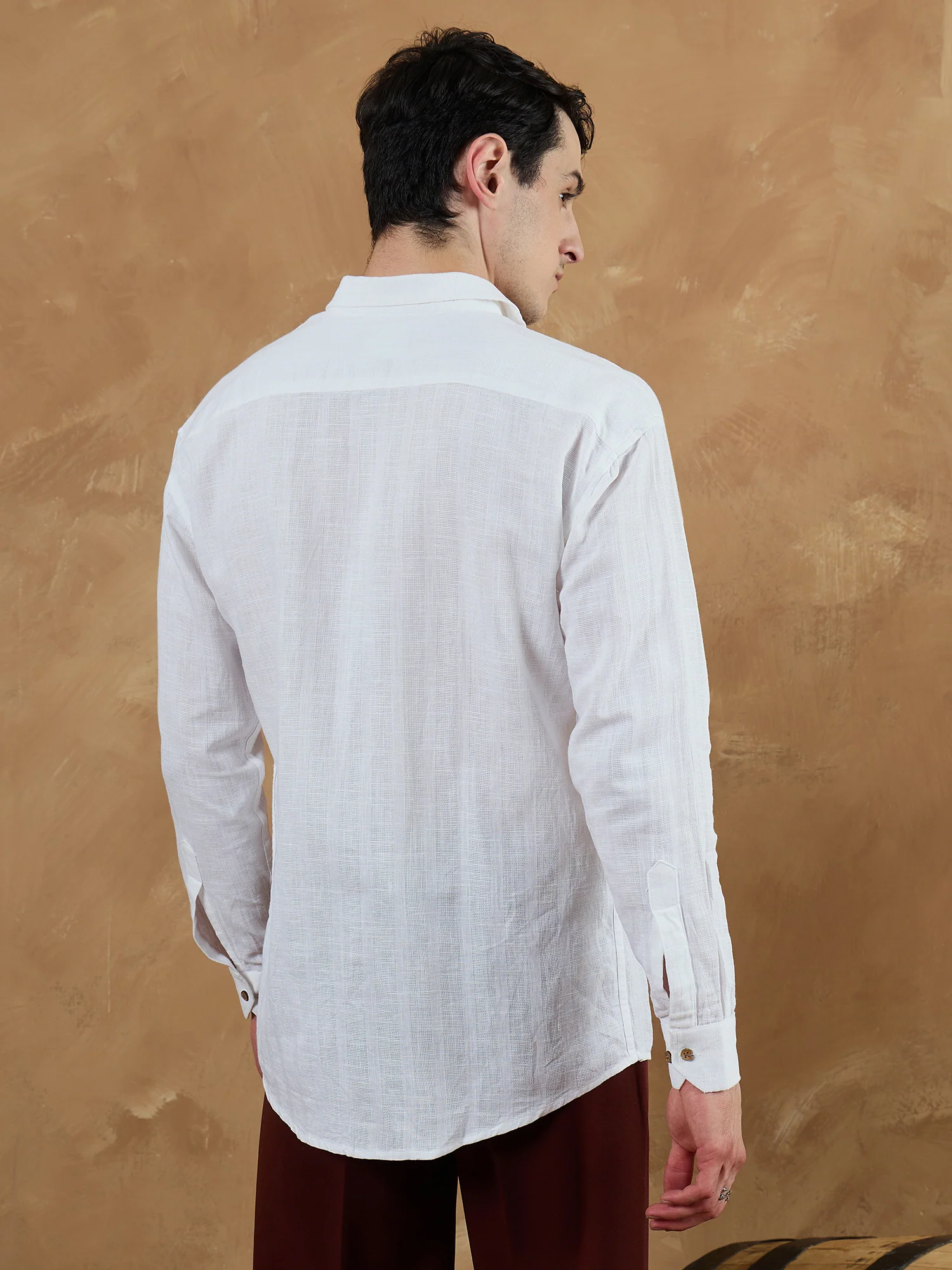 White: Drop Shoulder Oversized Shirt