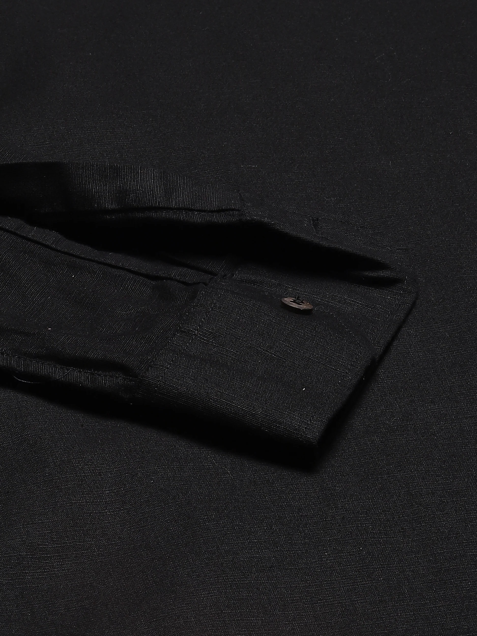 Men Black Comfort Fit Kurta
