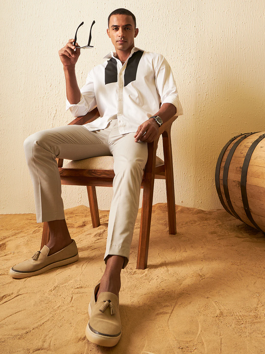 White: Full Sleeves Casual Shirt