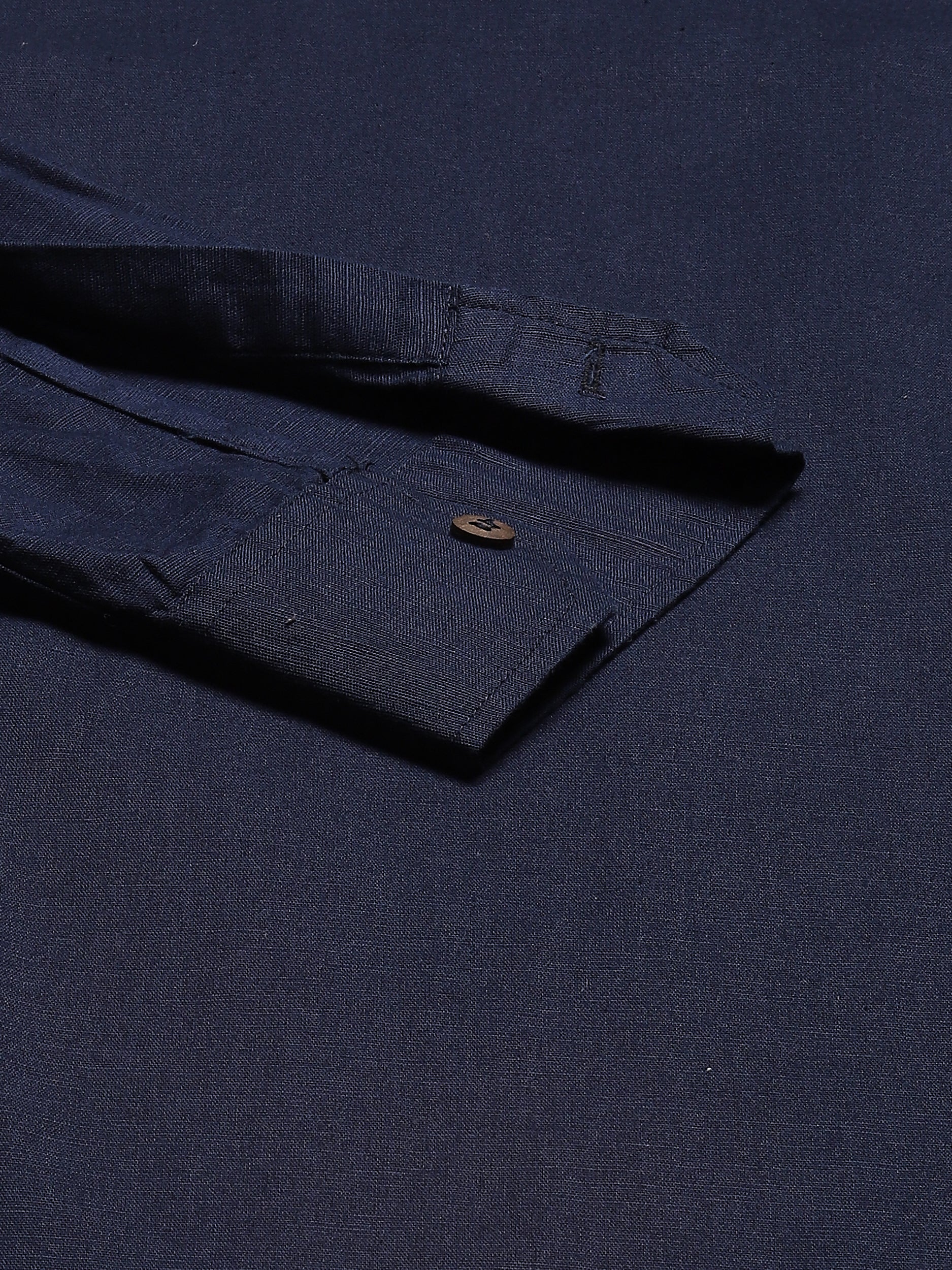Men Navy Blue Comfort Fit Kurta