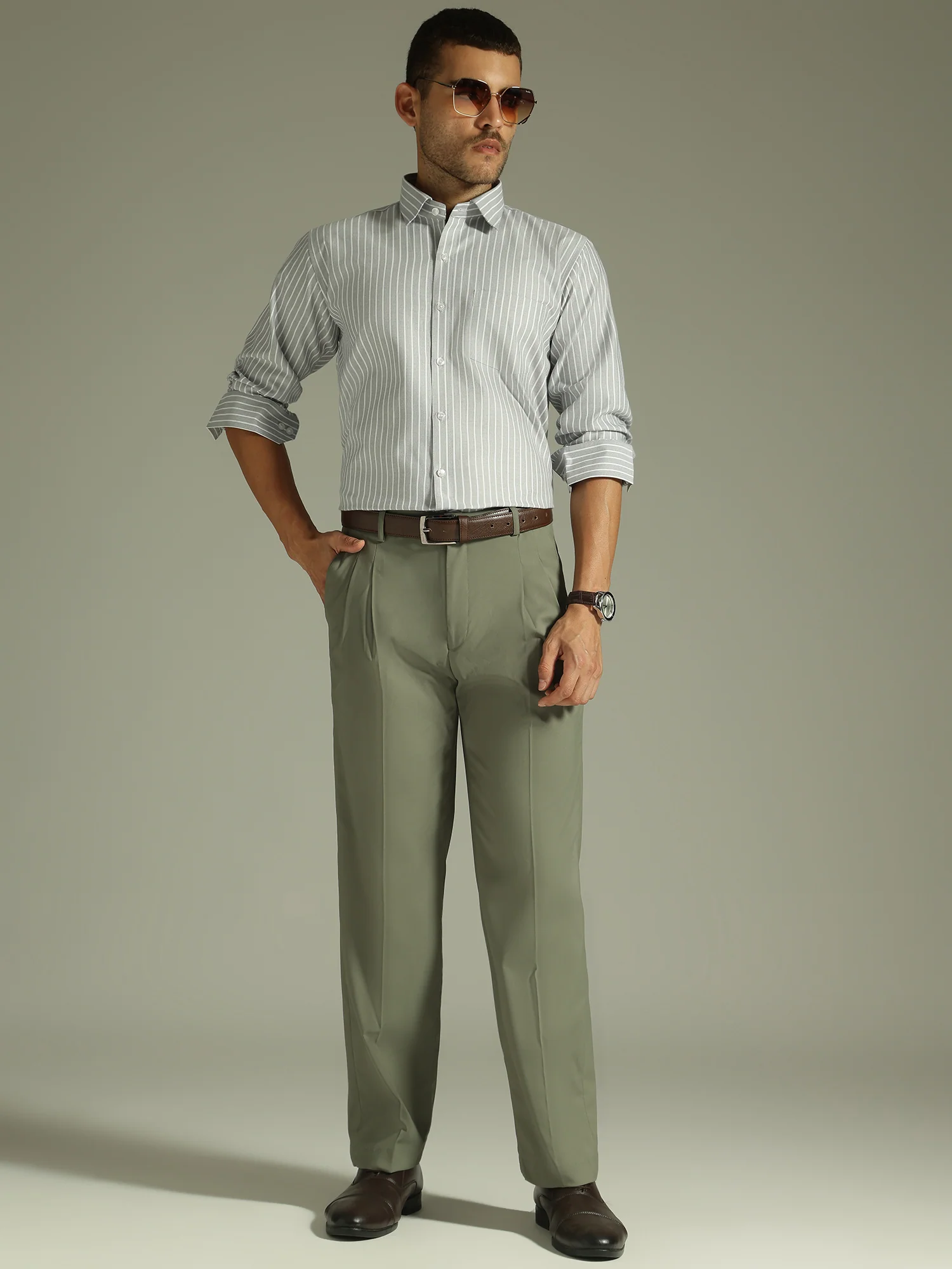 Green: Korean Baggy Fit Trouser