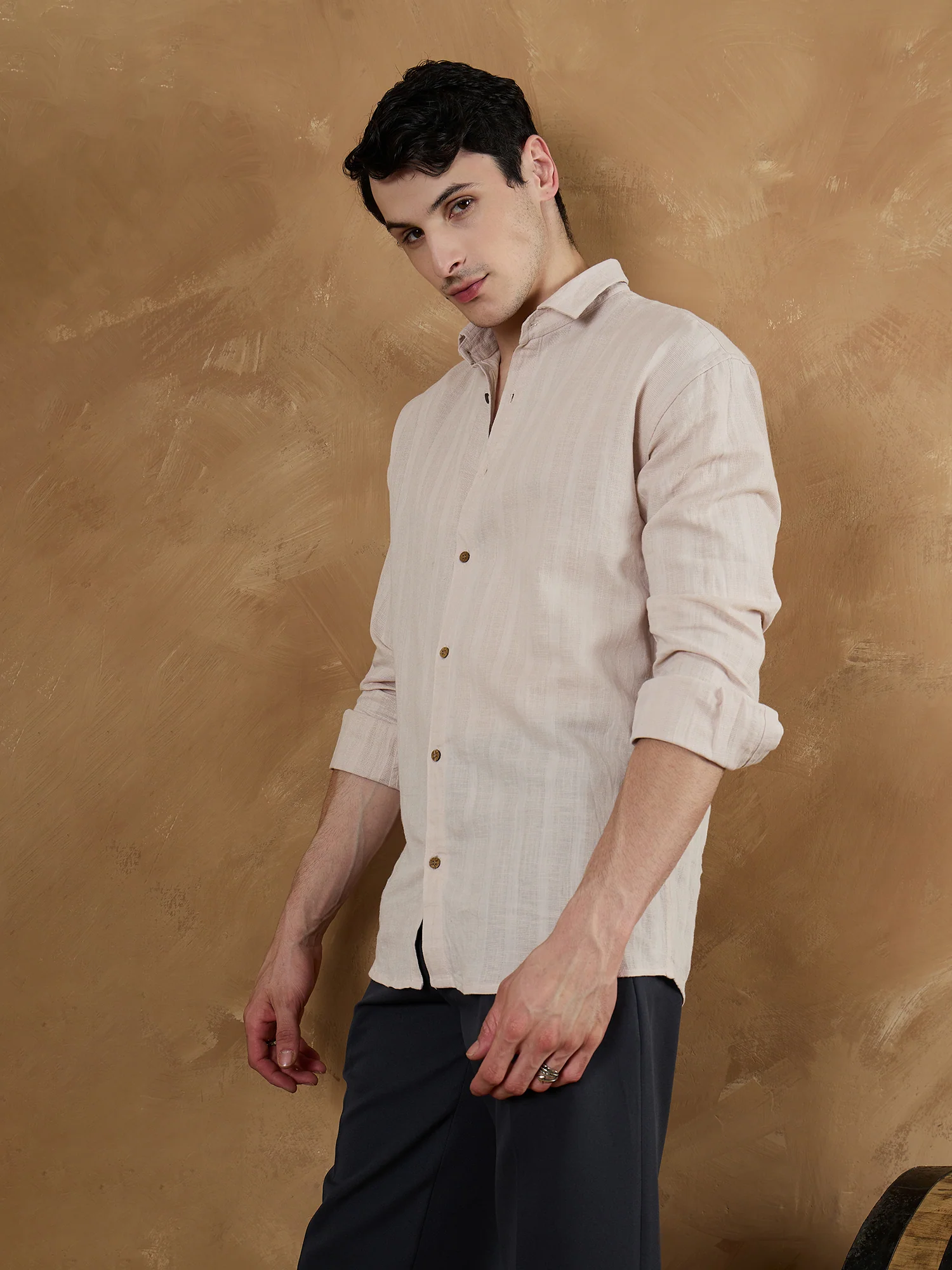 Pink: Oversize Linen Shirt
