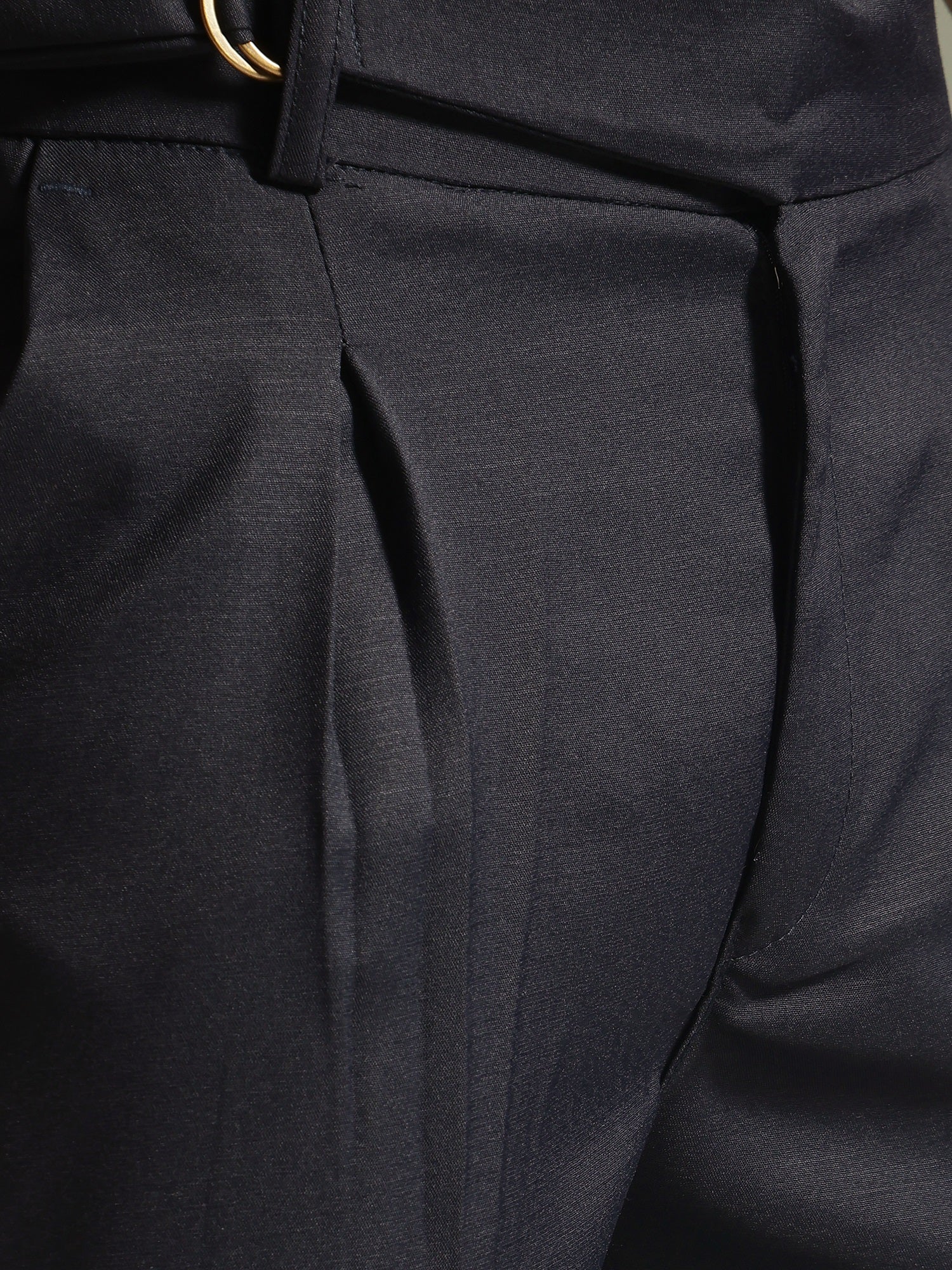 Navy Blue: Adjustable Fastening Neopolitan Trouser