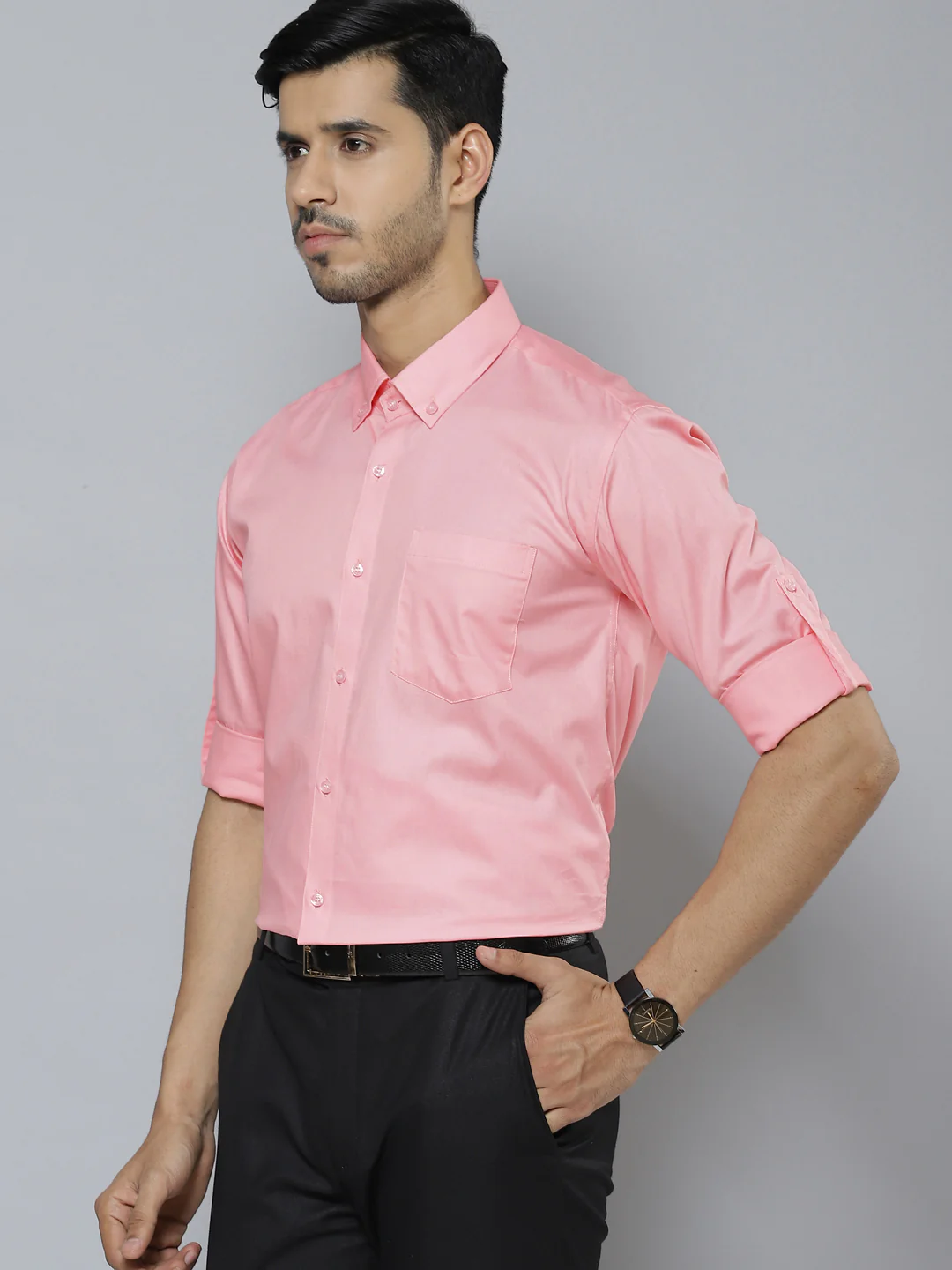 Peach: Smart Slim Fit Water Repellent Shirt
