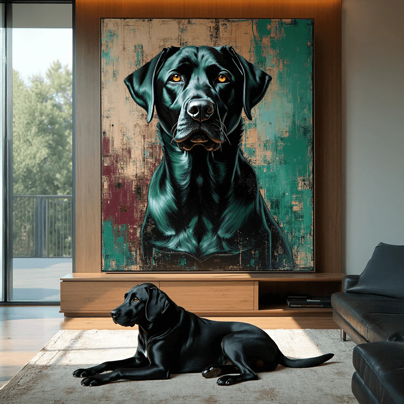 Custom Abstract Pet Portrait – Hand-Painted Modern Dog & Cat Artwork - MyPetMade - $65.99