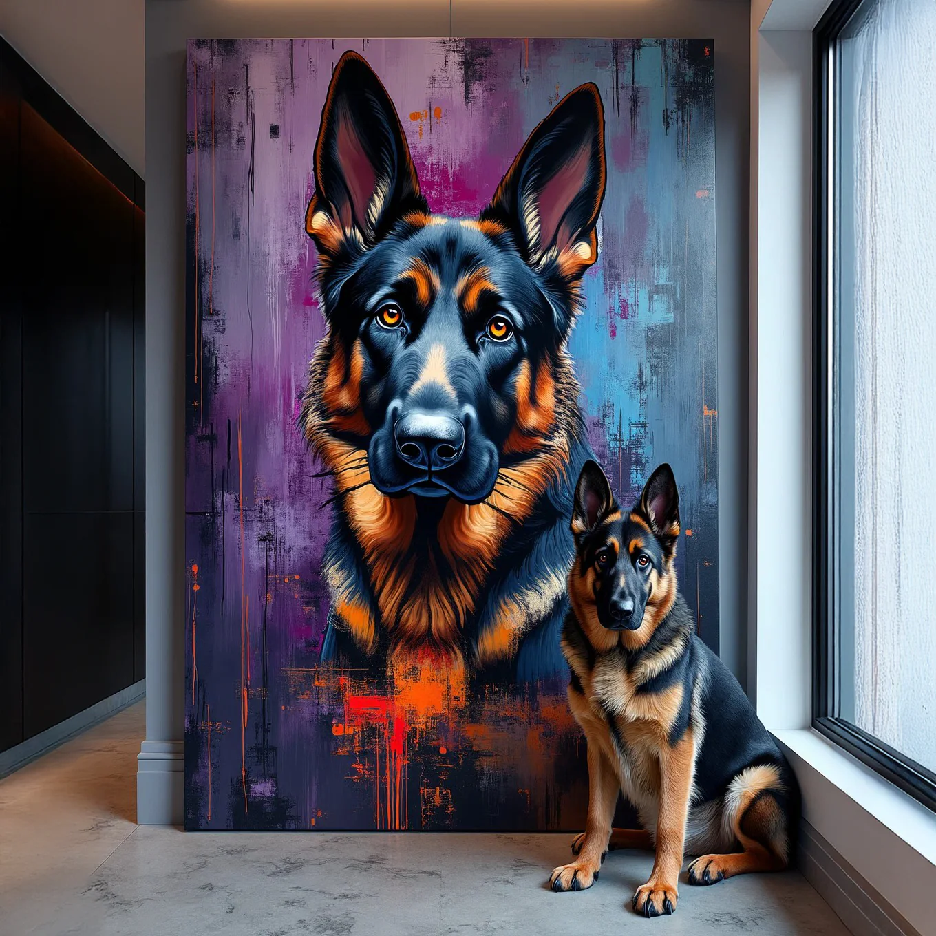 Custom Abstract Pet Portrait – Hand-Painted Modern Dog & Cat Artwork - MyPetMade - $65.99