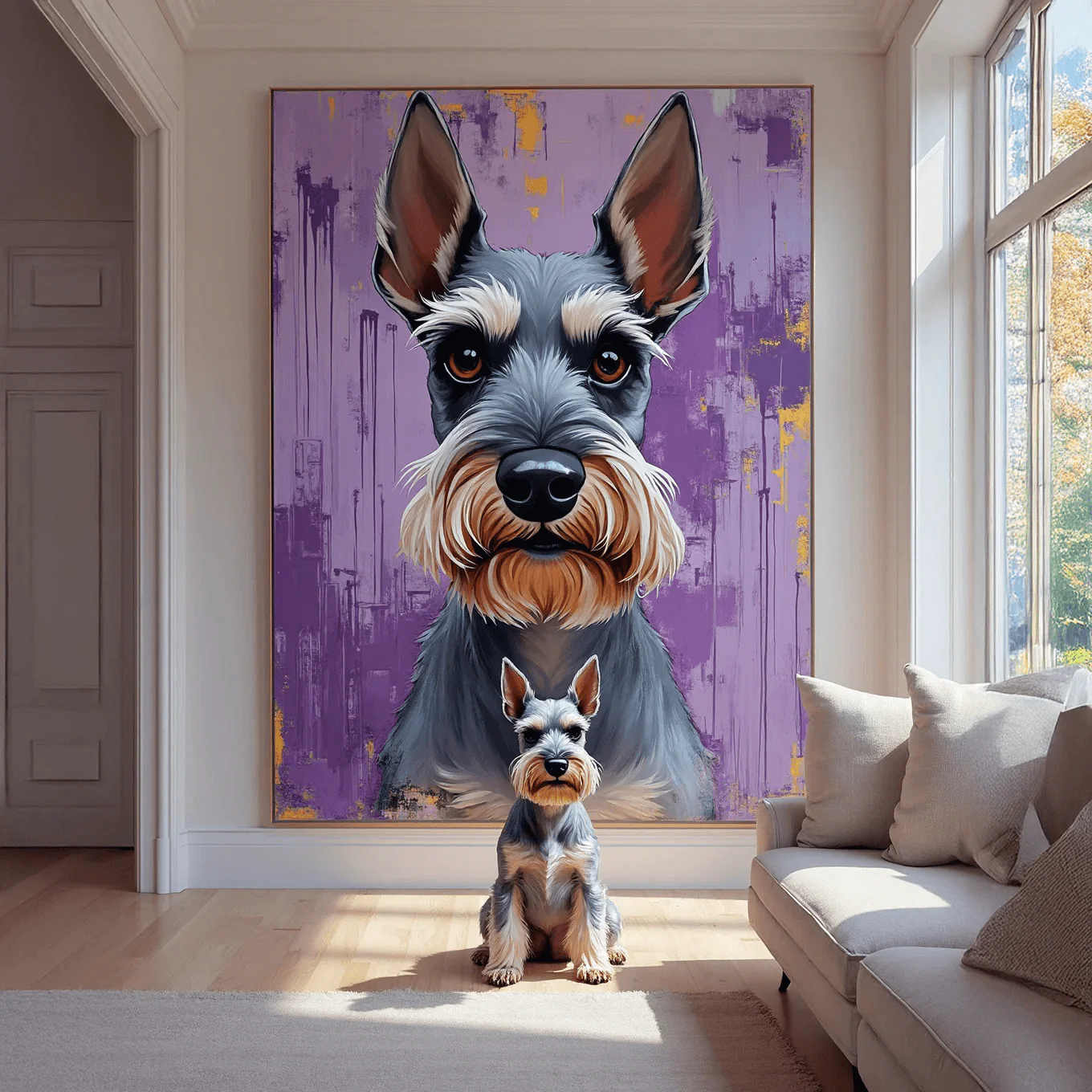 Custom Abstract Pet Portrait – Hand-Painted Modern Dog & Cat Artwork - MyPetMade - $65.99