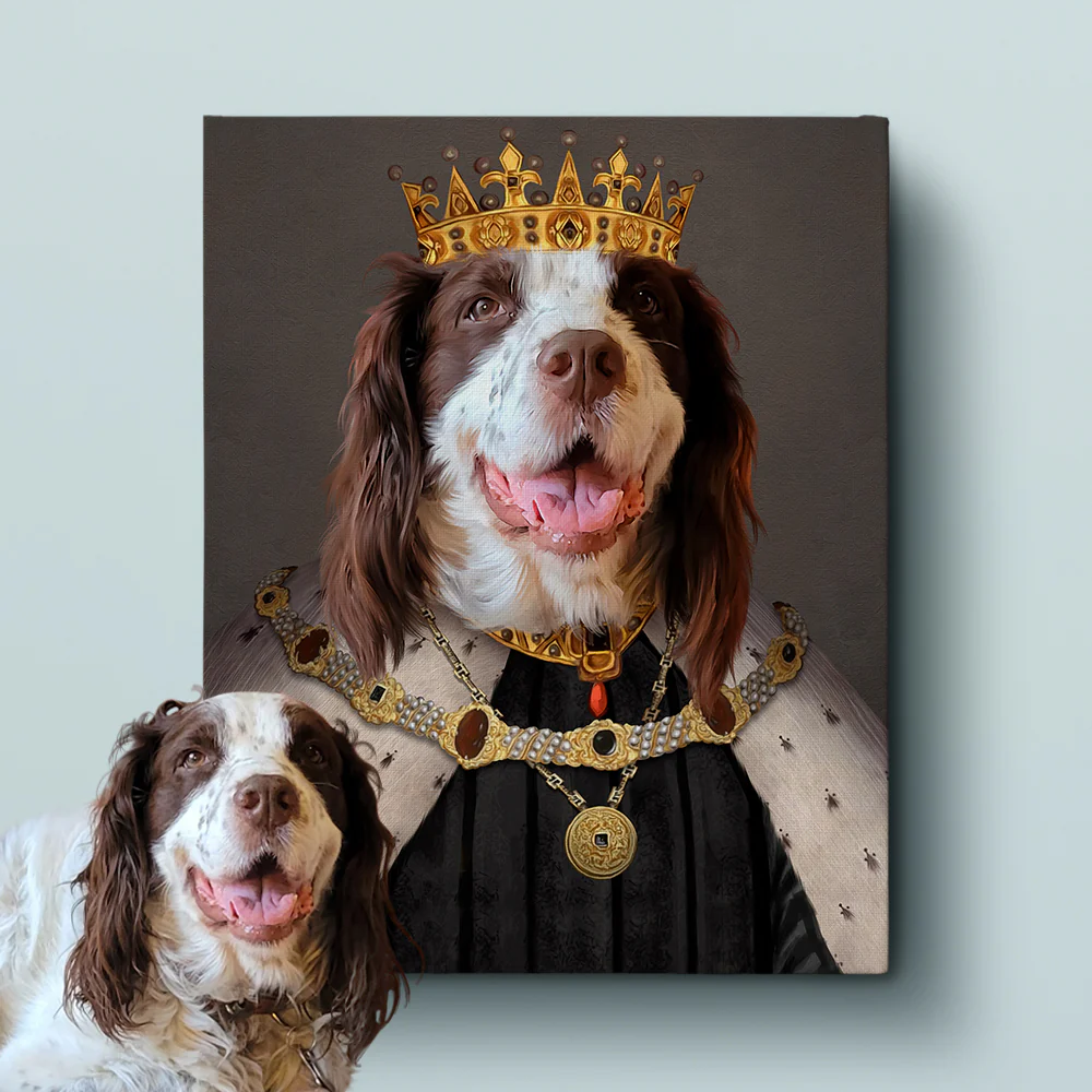Royal Pet Portrait – Crowned King - MyPetMade - $59.99