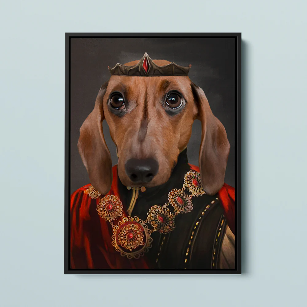 Royal Pet Portrait –Red King - MyPetMade - $59.99