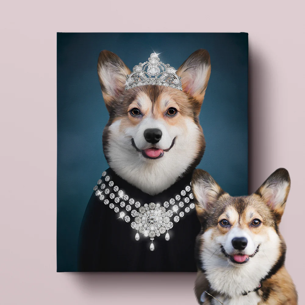 Royal Pet Portrait – Classy Lady - MyPetMade - $59.99