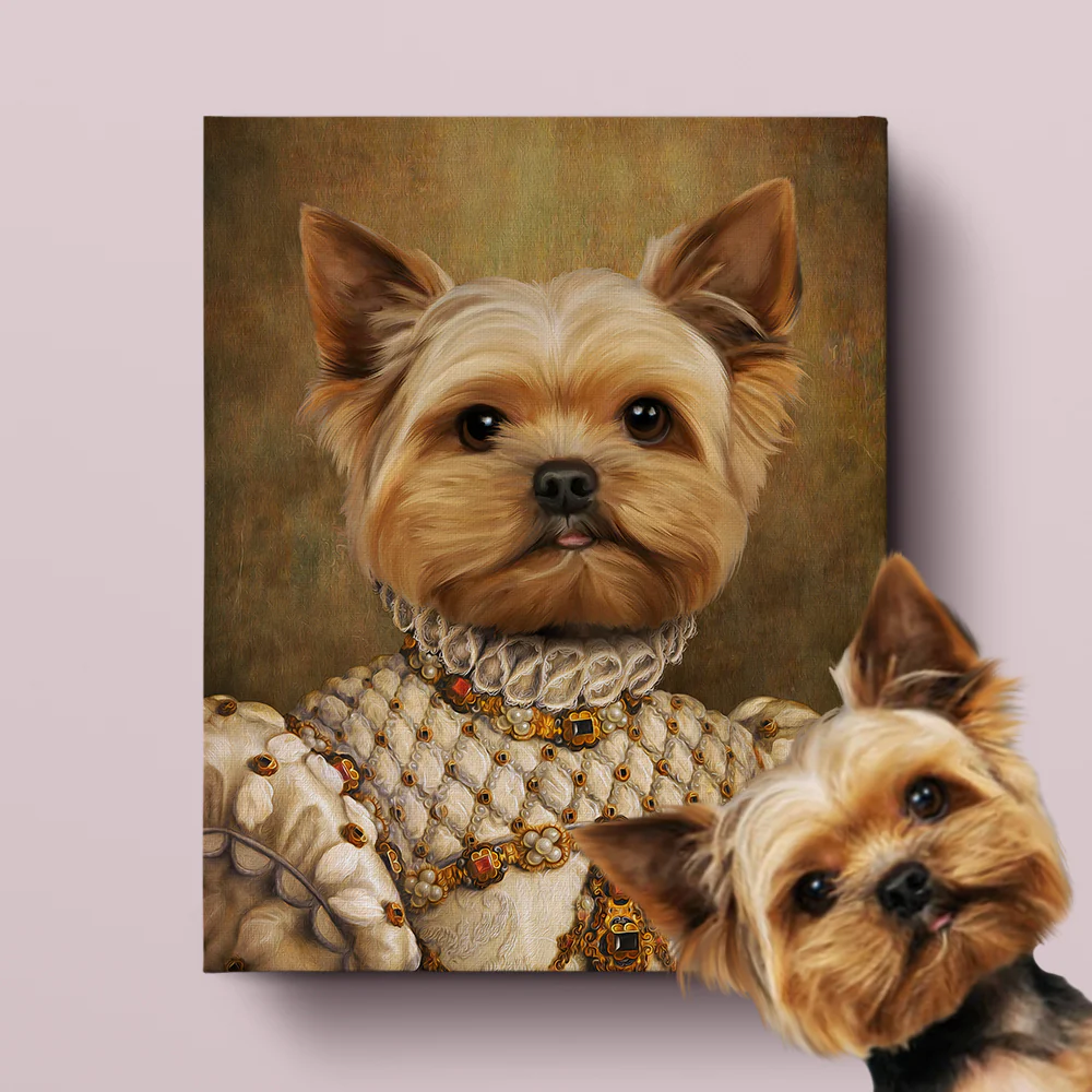 Royal Pet Portrait –Princess Pet Portrait - MyPetMade - $59.99