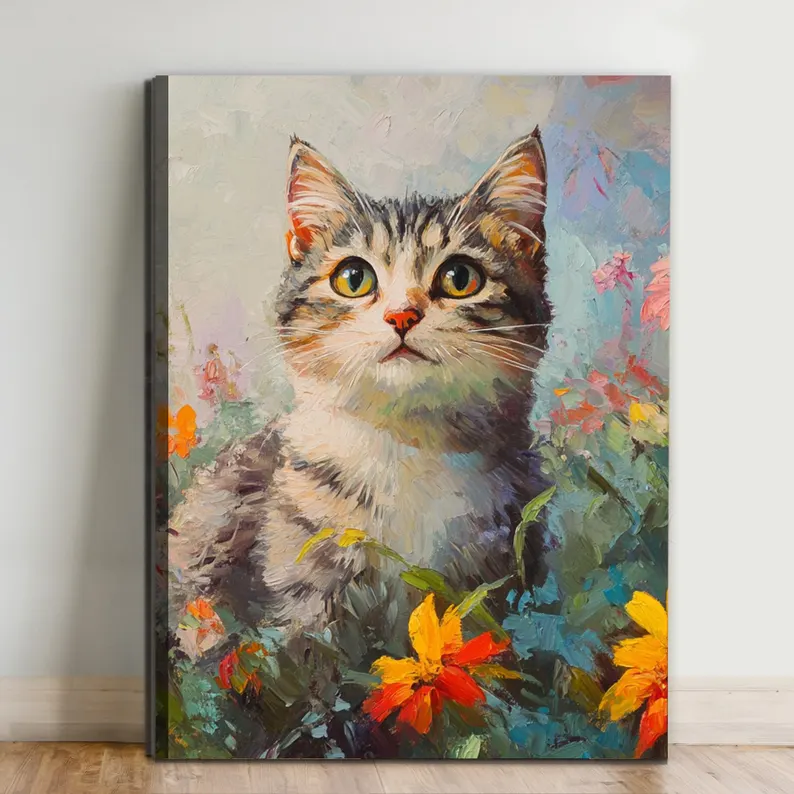 Custom Floral Pet Portrait - MyPetMade - $69.99