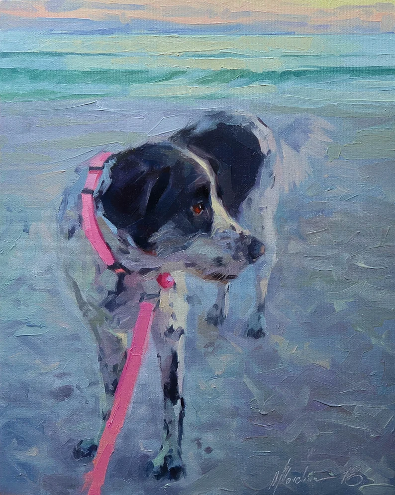 Custom Dog Portrait with Scenic Background - MyPetMade - $69.99