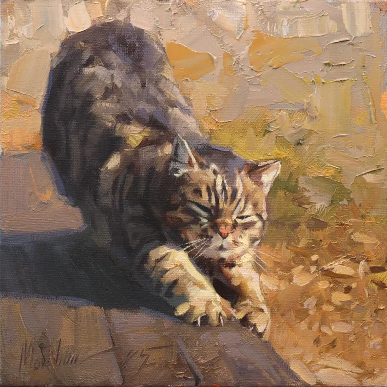 Custom Cat Portrait with Scenic Background - MyPetMade - $69.99