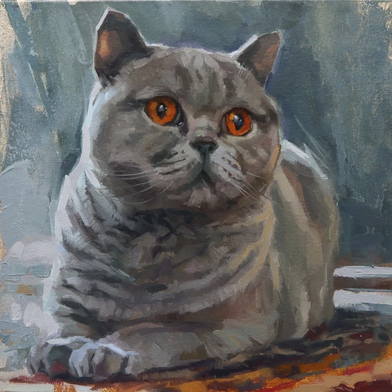 Custom Cat Portrait with Scenic Background - MyPetMade - $69.99