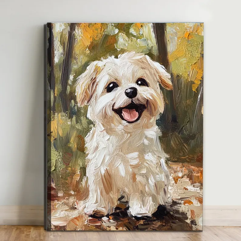 Custom Floral Pet Portrait - MyPetMade - $69.99
