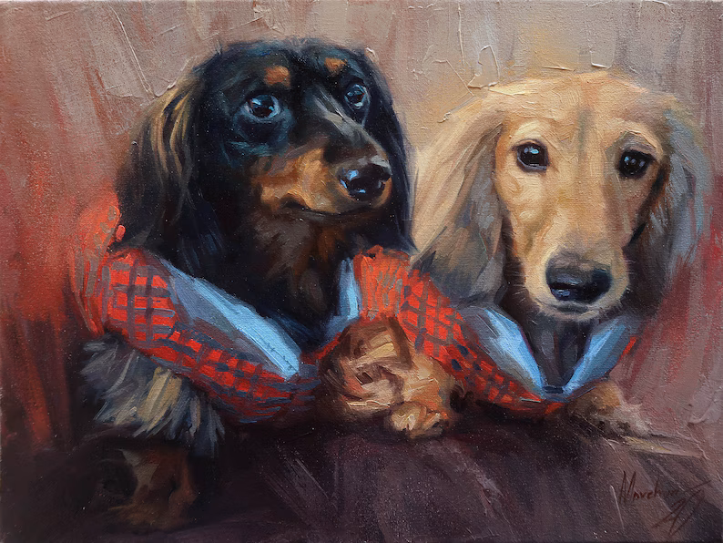 Custom Multiple Dogs Portrait - MyPetMade - $79.99